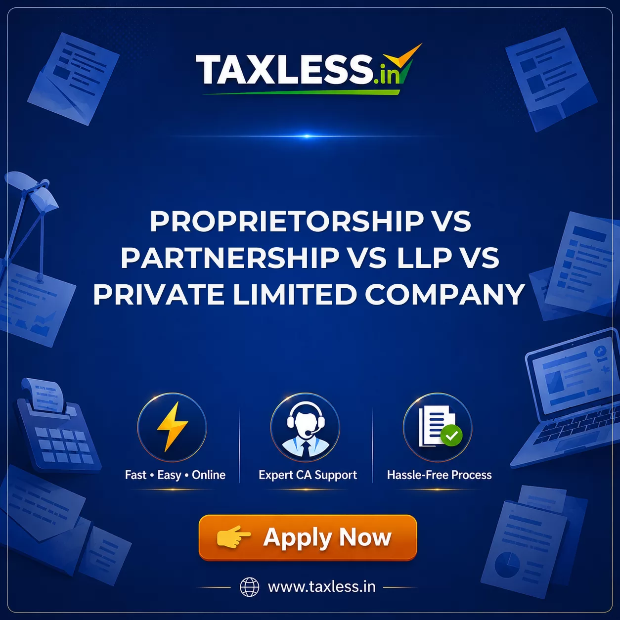 Proprietorship vs Partnership vs LLP vs Private Limited Company