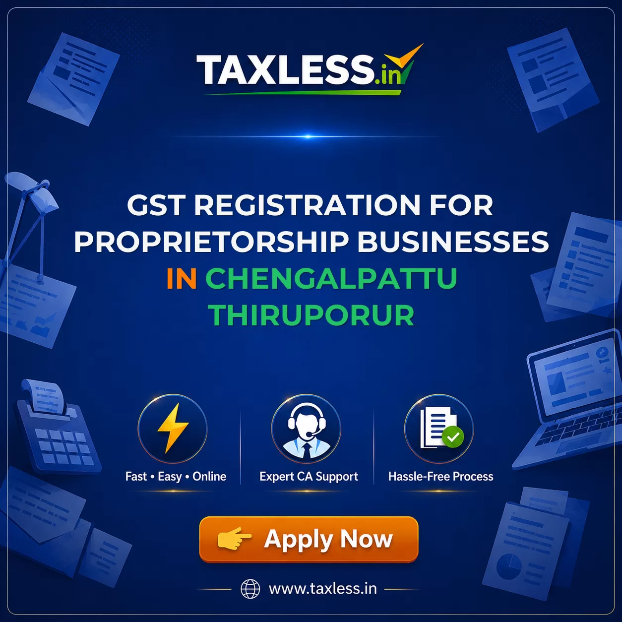 GST Registration for Proprietorship Businesses in Chengalpattu Thiruporur
