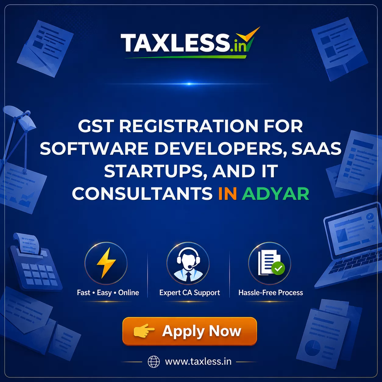 GST Registration for Software Developers, SaaS Startups, and IT Consultants in Adyar