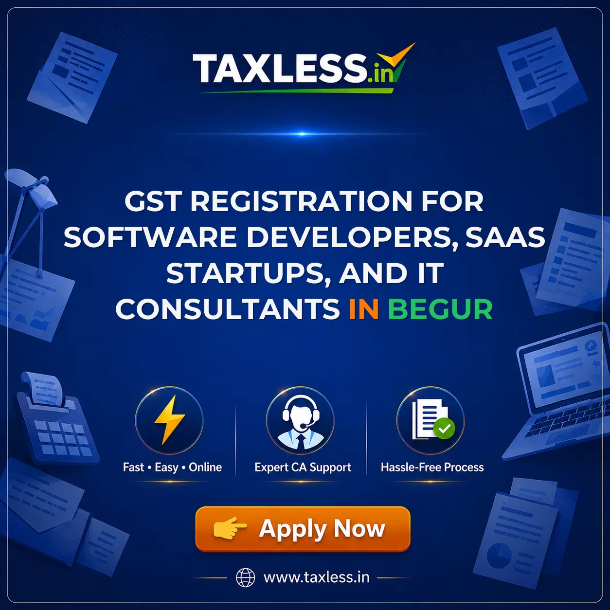 GST Registration for Software Developers, SaaS Startups, and IT Consultants in Begur