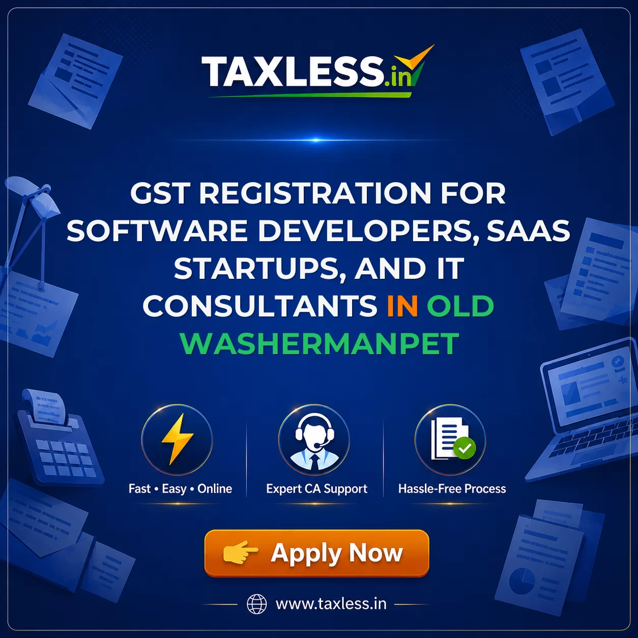 GST Registration for Software Developers, SaaS Startups, and IT Consultants in Old Washermanpet