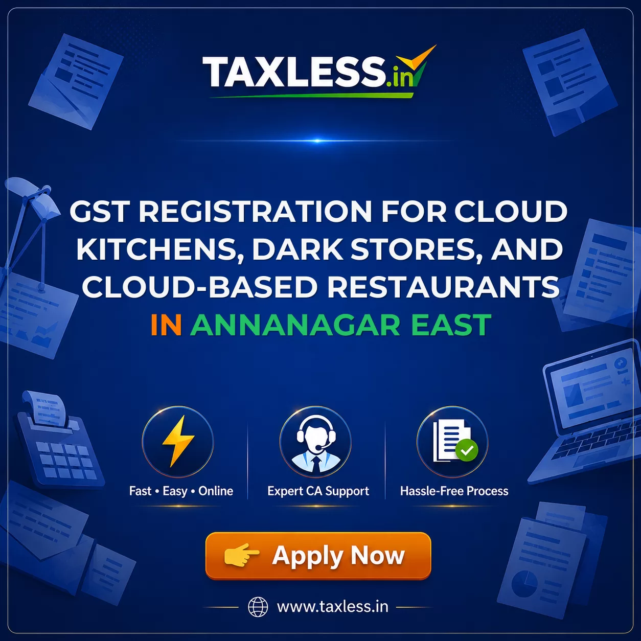GST Registration for Cloud Kitchens, Dark Stores, and Cloud-Based Restaurants in Annanagar East