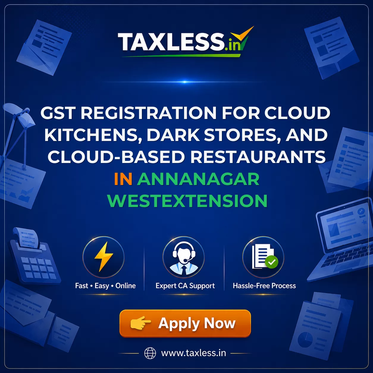 GST Registration for Cloud Kitchens, Dark Stores, and Cloud-Based Restaurants in Annanagar Westextension