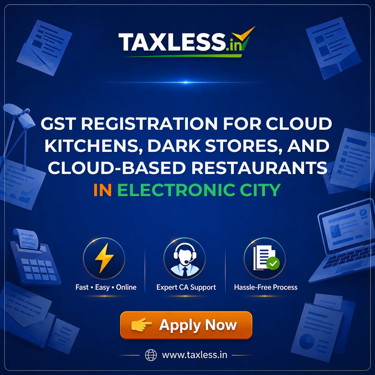 GST Registration for Cloud Kitchens, Dark Stores, and Cloud-Based Restaurants in Electronic City