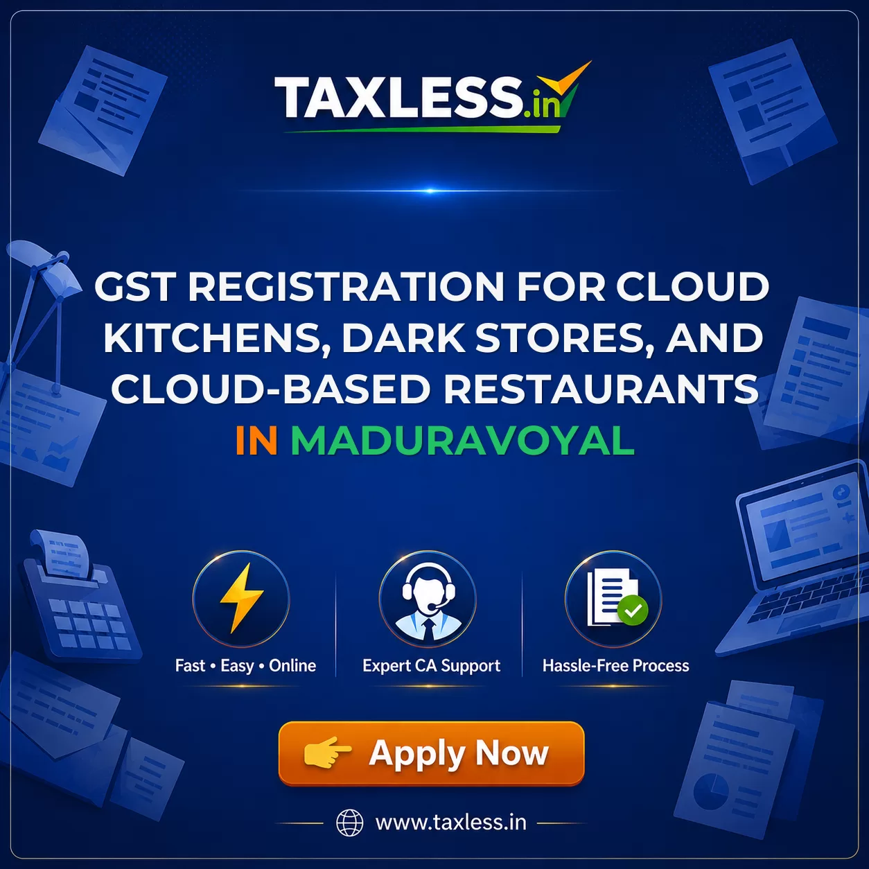GST Registration for Cloud Kitchens, Dark Stores, and Cloud-Based Restaurants in Maduravoyal