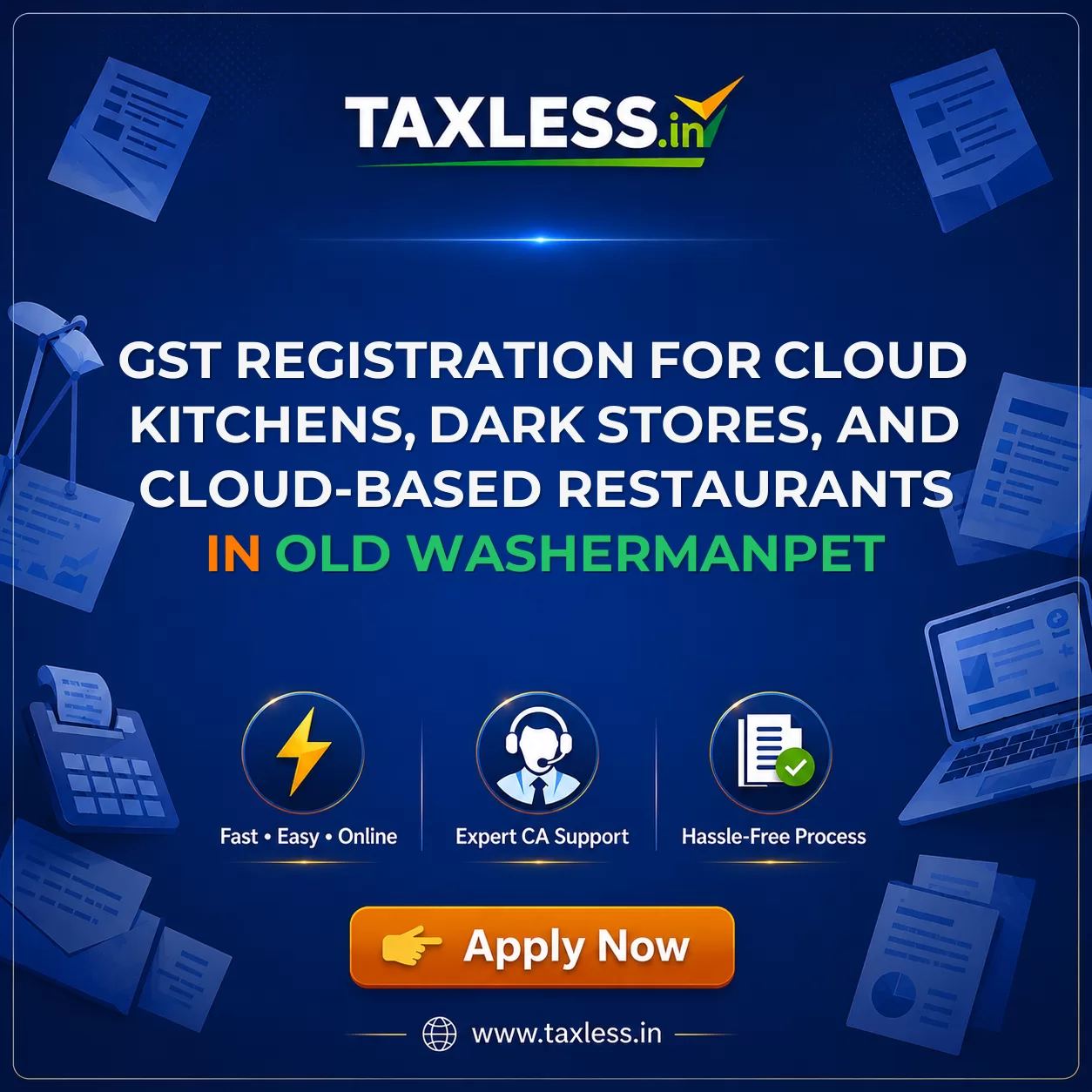 GST Registration for Cloud Kitchens, Dark Stores, and Cloud-Based Restaurants in Old Washermanpet