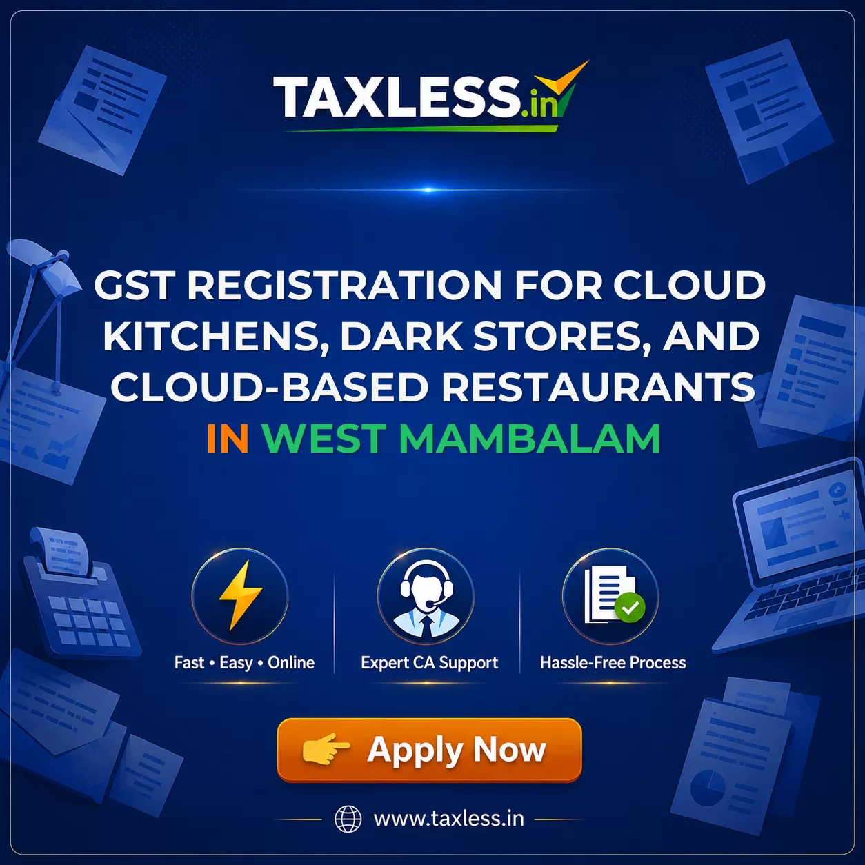 GST Registration for Cloud Kitchens, Dark Stores, and Cloud-Based Restaurants in West Mambalam