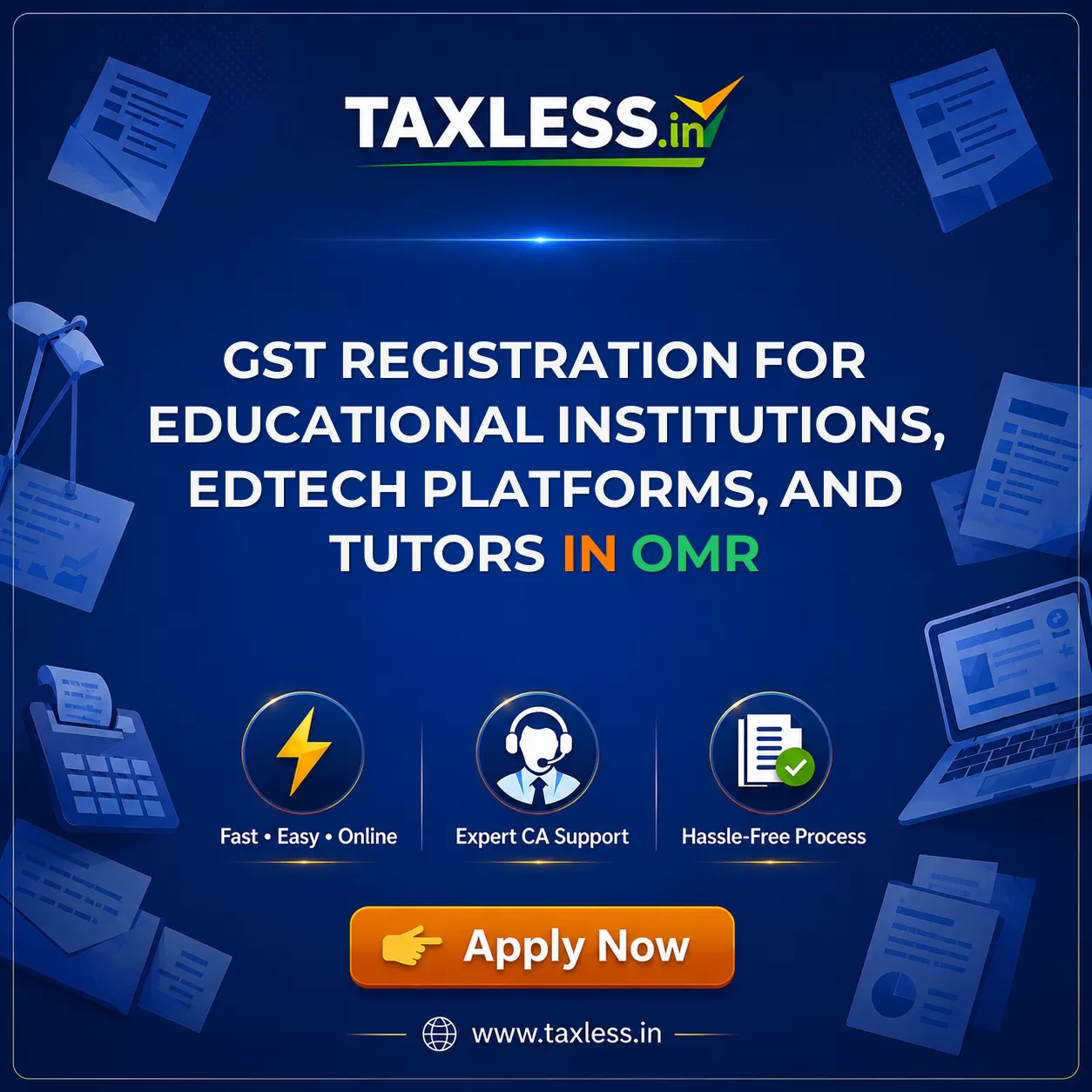 GST Registration for Educational Institutions, EdTech Platforms, and Tutors in Omr