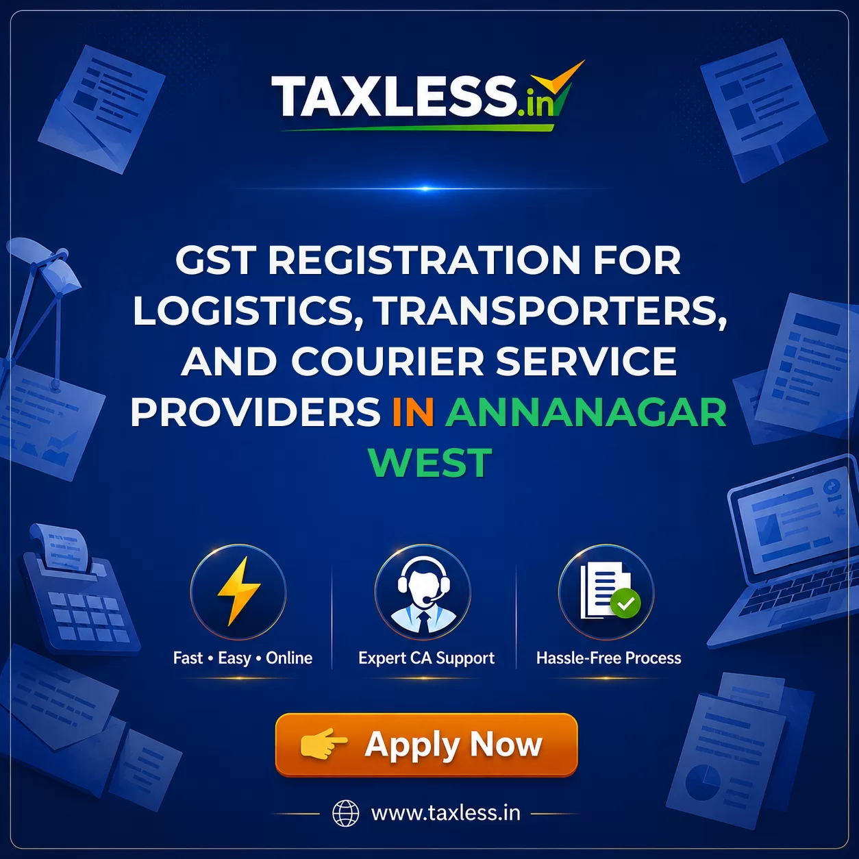 GST Registration for Logistics, Transporters, and Courier Service Providers in Annanagar West
