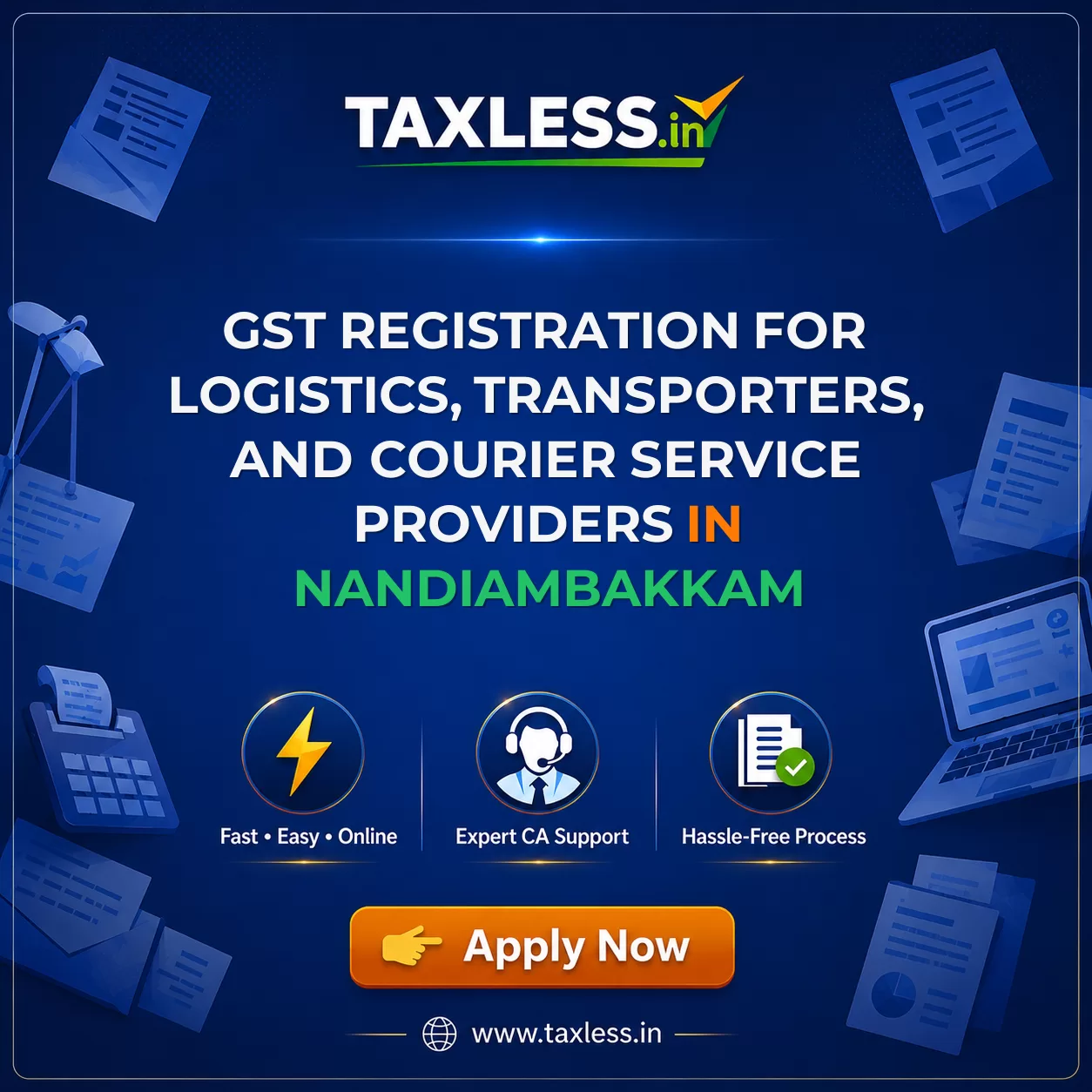 GST Registration for Logistics, Transporters, and Courier Service Providers in Nandiambakkam