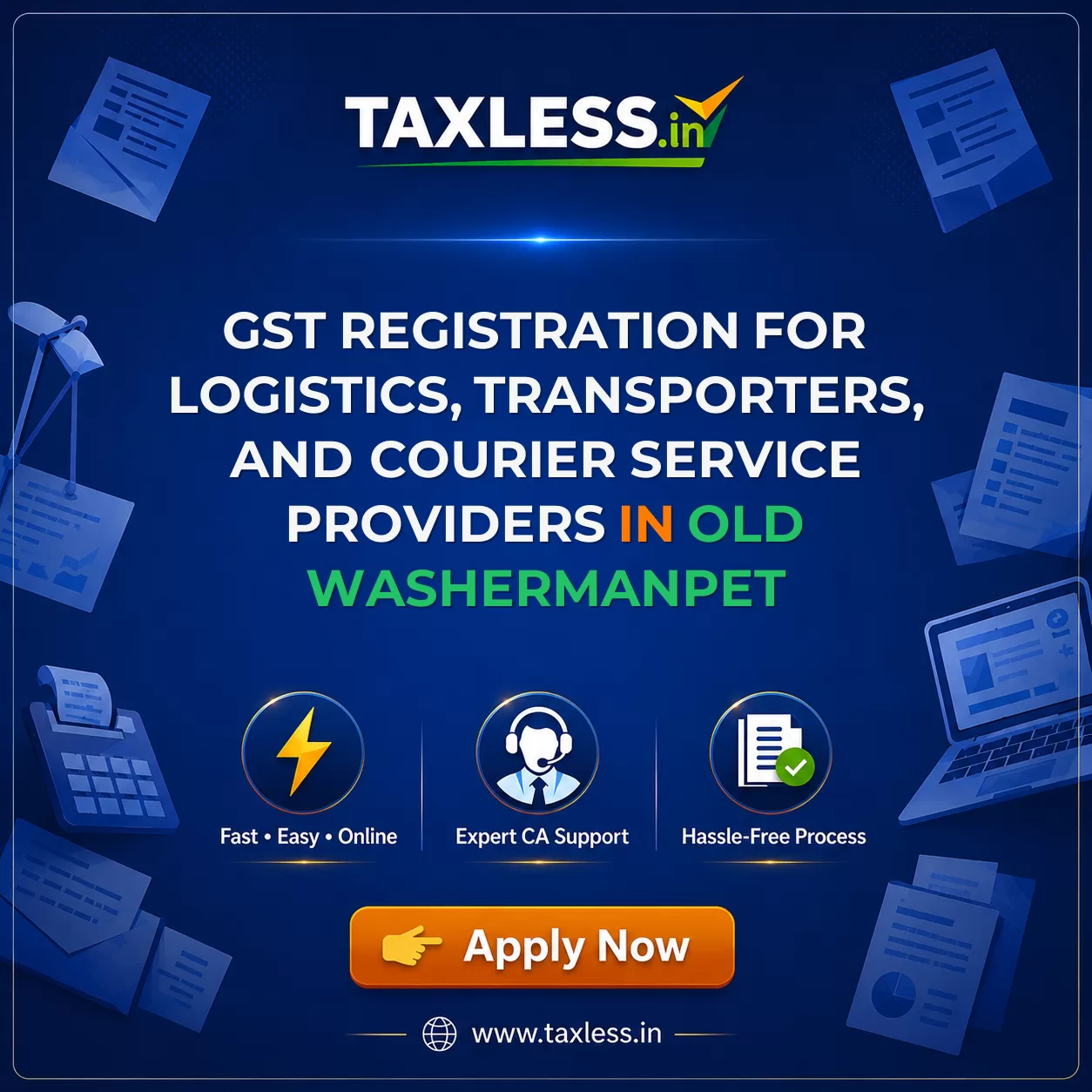 GST Registration for Logistics, Transporters, and Courier Service Providers in Old Washermanpet