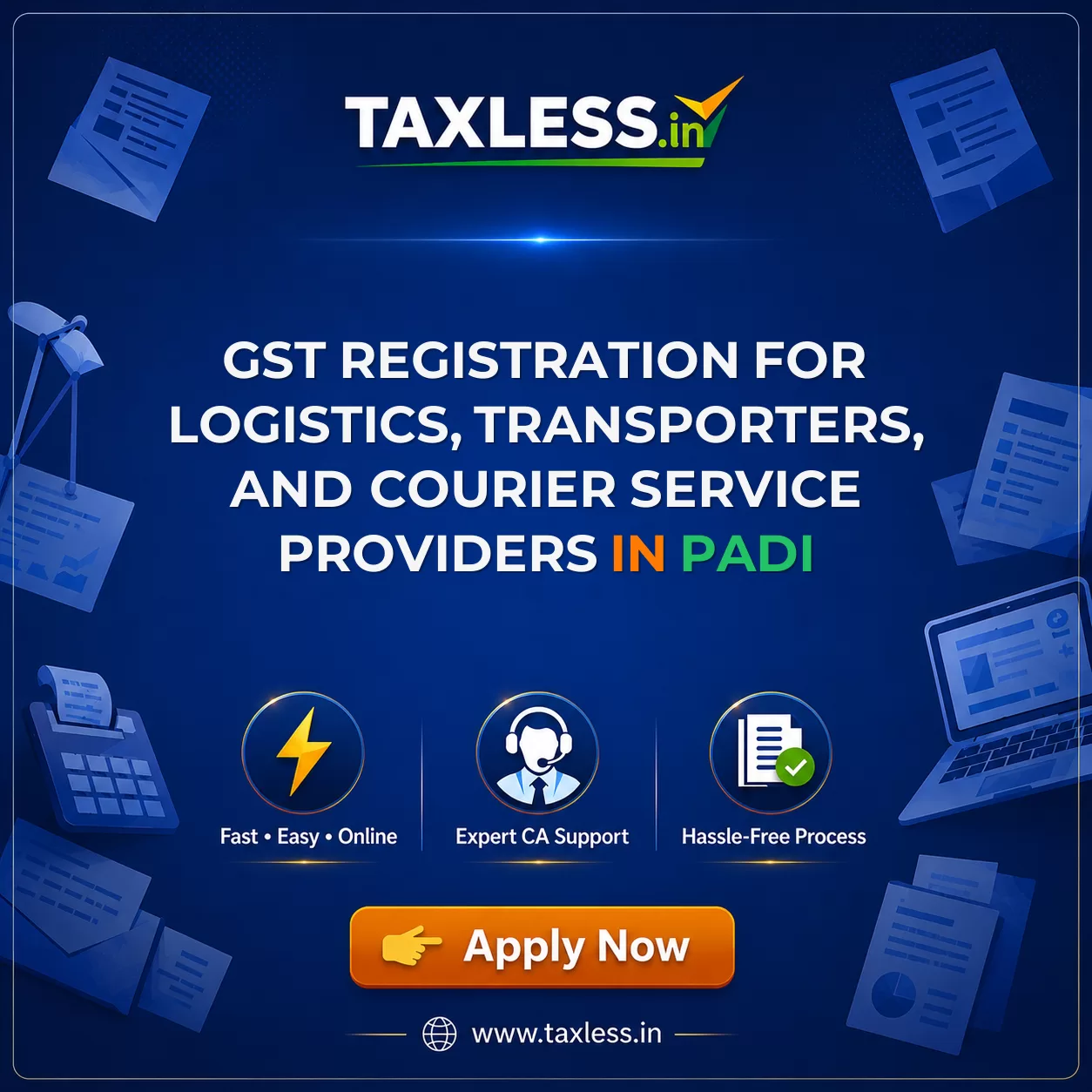 GST Registration for Logistics, Transporters, and Courier Service Providers in Padi