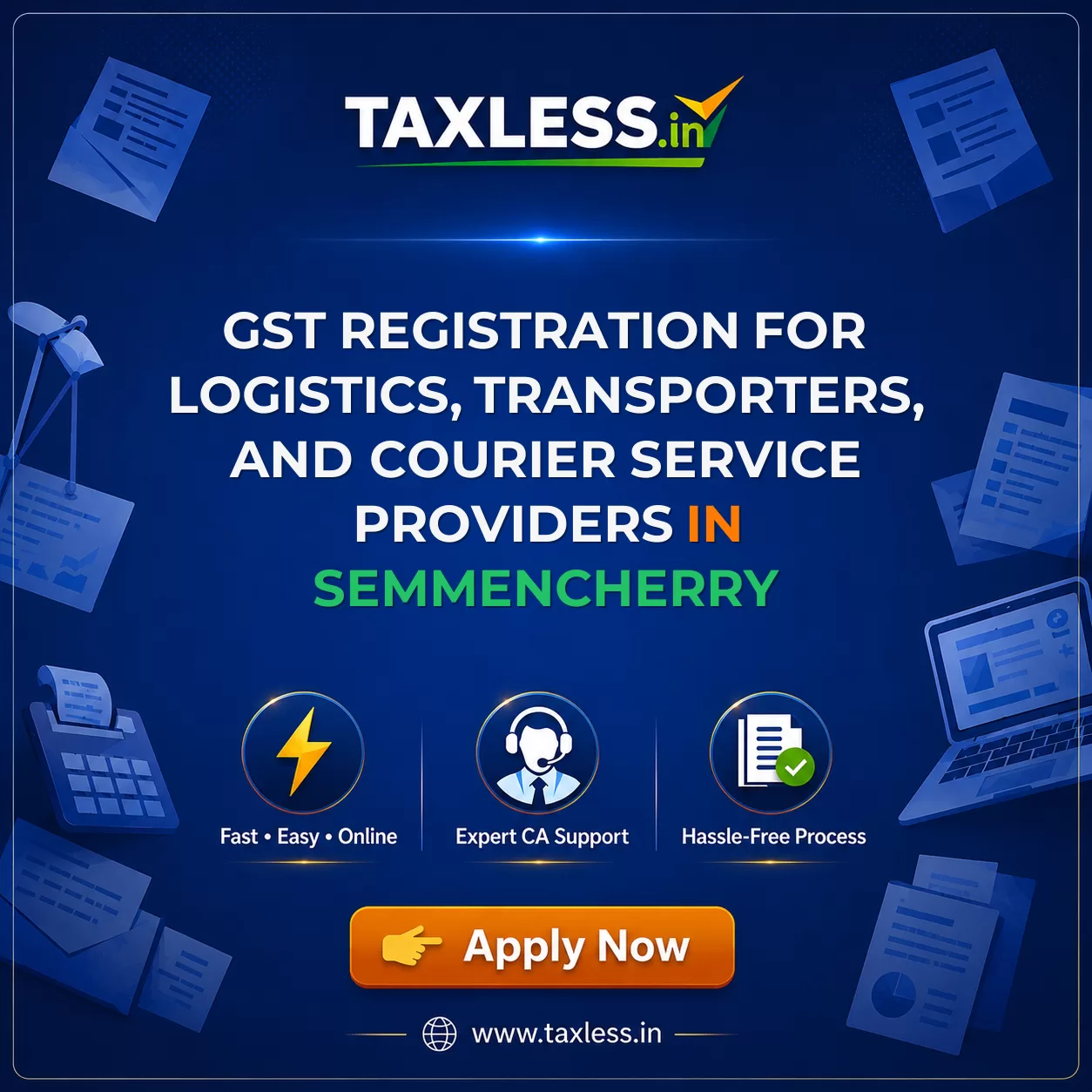 GST Registration for Logistics, Transporters, and Courier Service Providers in Semmencherry