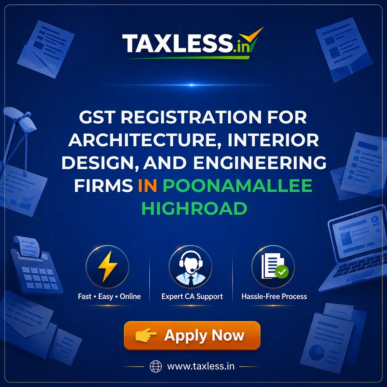 GST Registration for Architecture, Interior Design, and Engineering Firms in Poonamallee Highroad