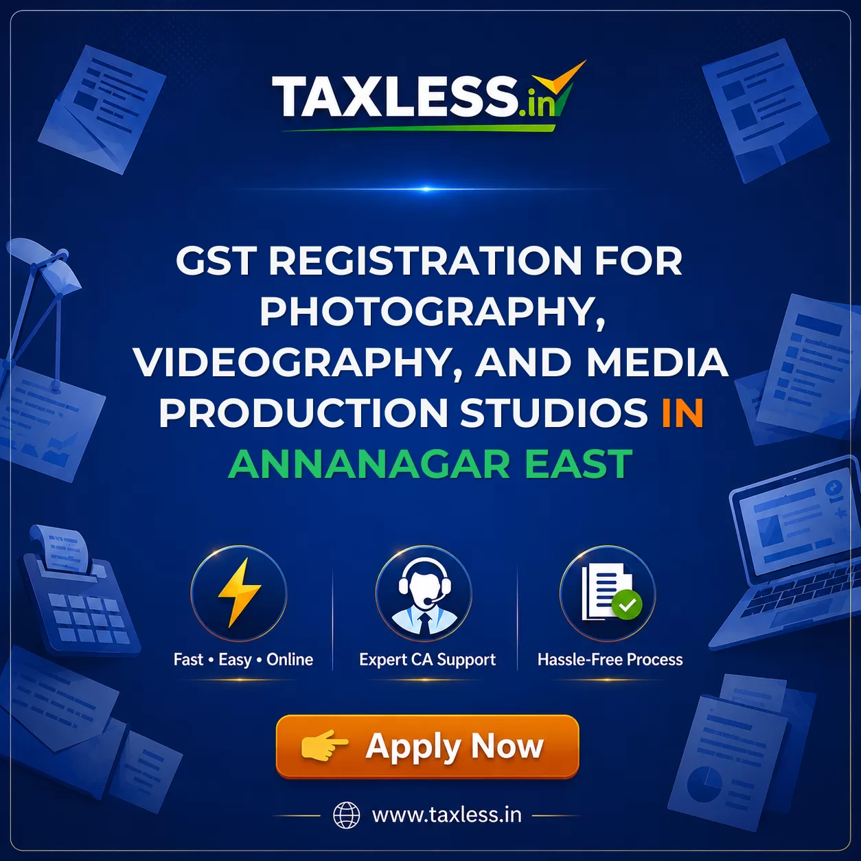 GST Registration for Photography, Videography, and Media Production Studios in Annanagar East