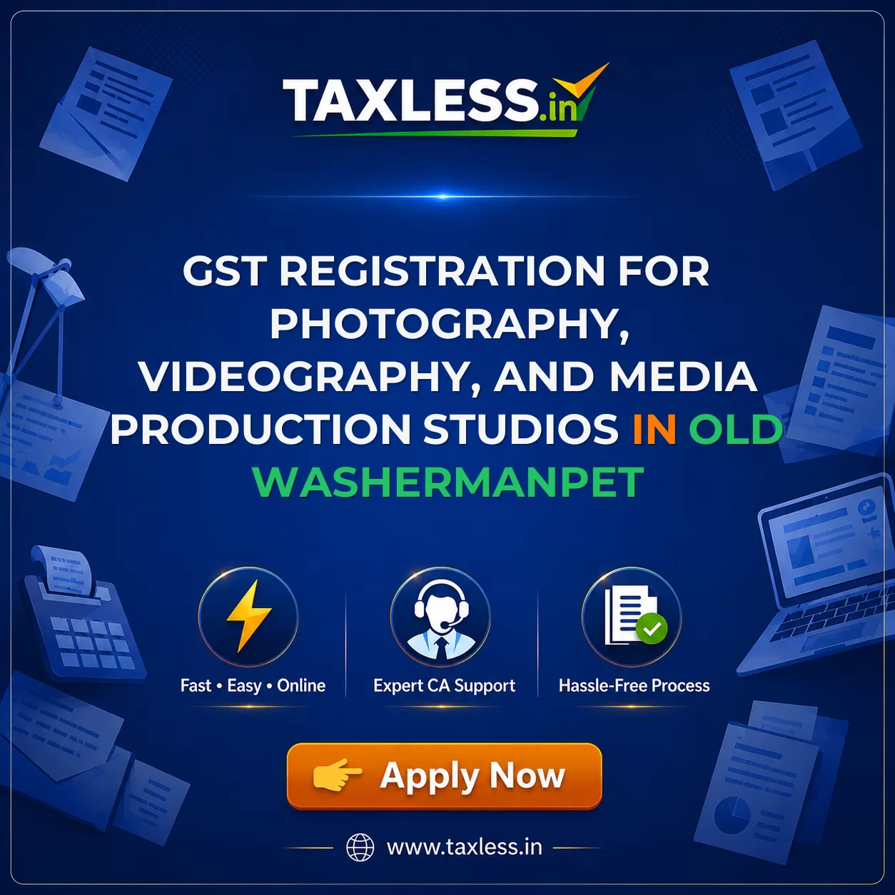 GST Registration for Photography, Videography, and Media Production Studios in Old Washermanpet