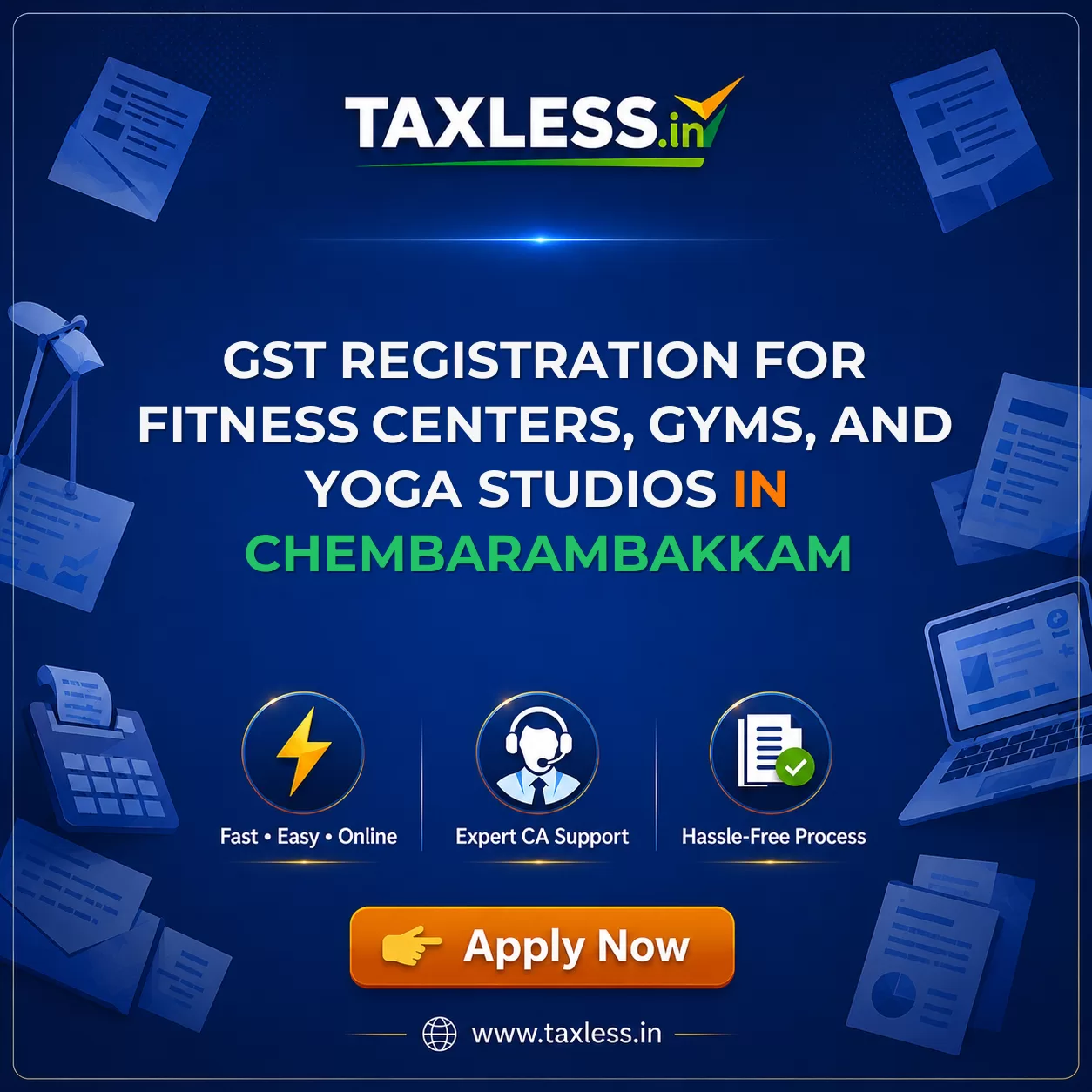 GST Registration for Fitness Centers, Gyms, and Yoga Studios in Chembarambakkam
