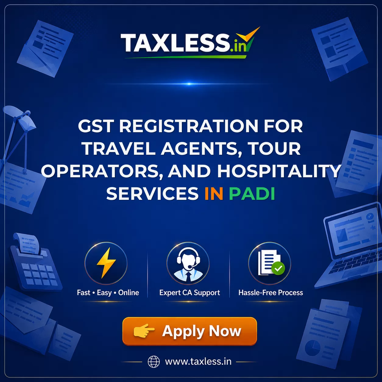GST Registration for Travel Agents, Tour Operators, and Hospitality Services in Padi