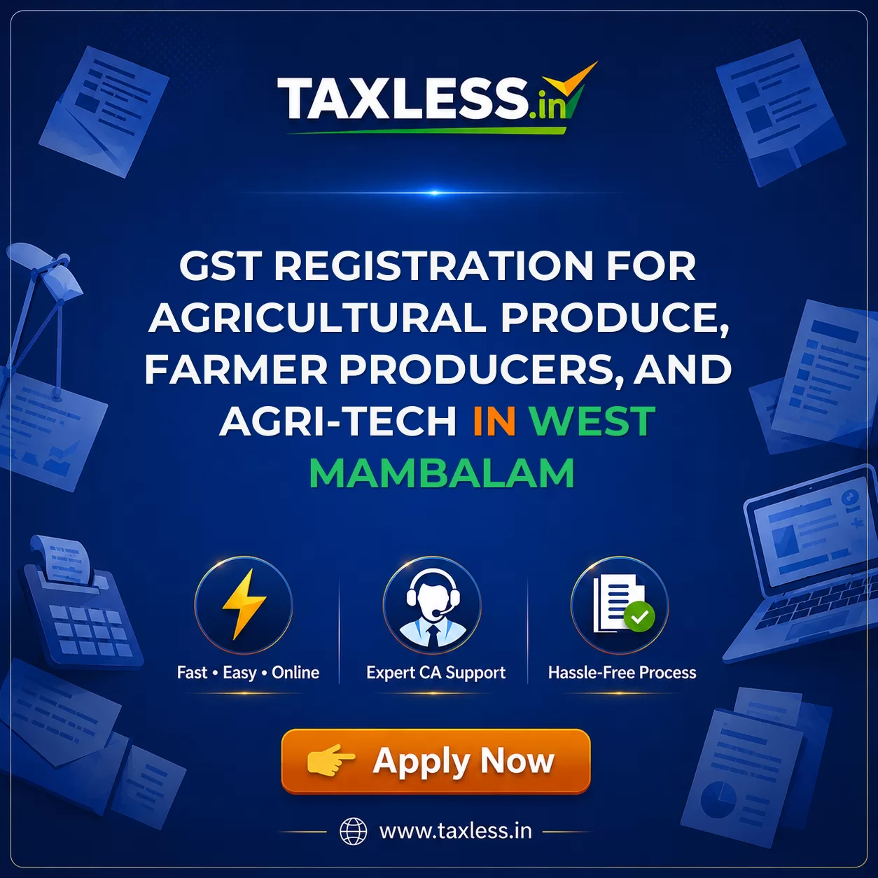 GST Registration for Agricultural Produce, Farmer Producers, and Agri-Tech in West Mambalam