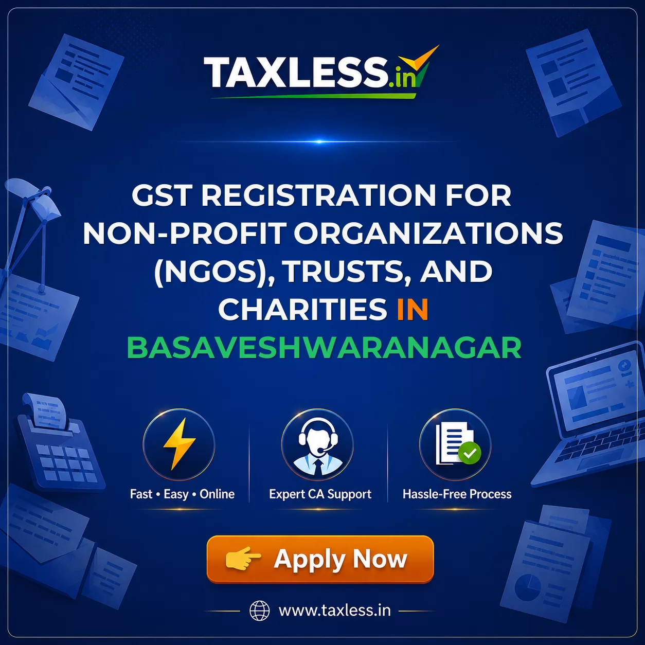 GST Registration for Non-Profit Organizations (NGOs), Trusts, and Charities in Basaveshwaranagar