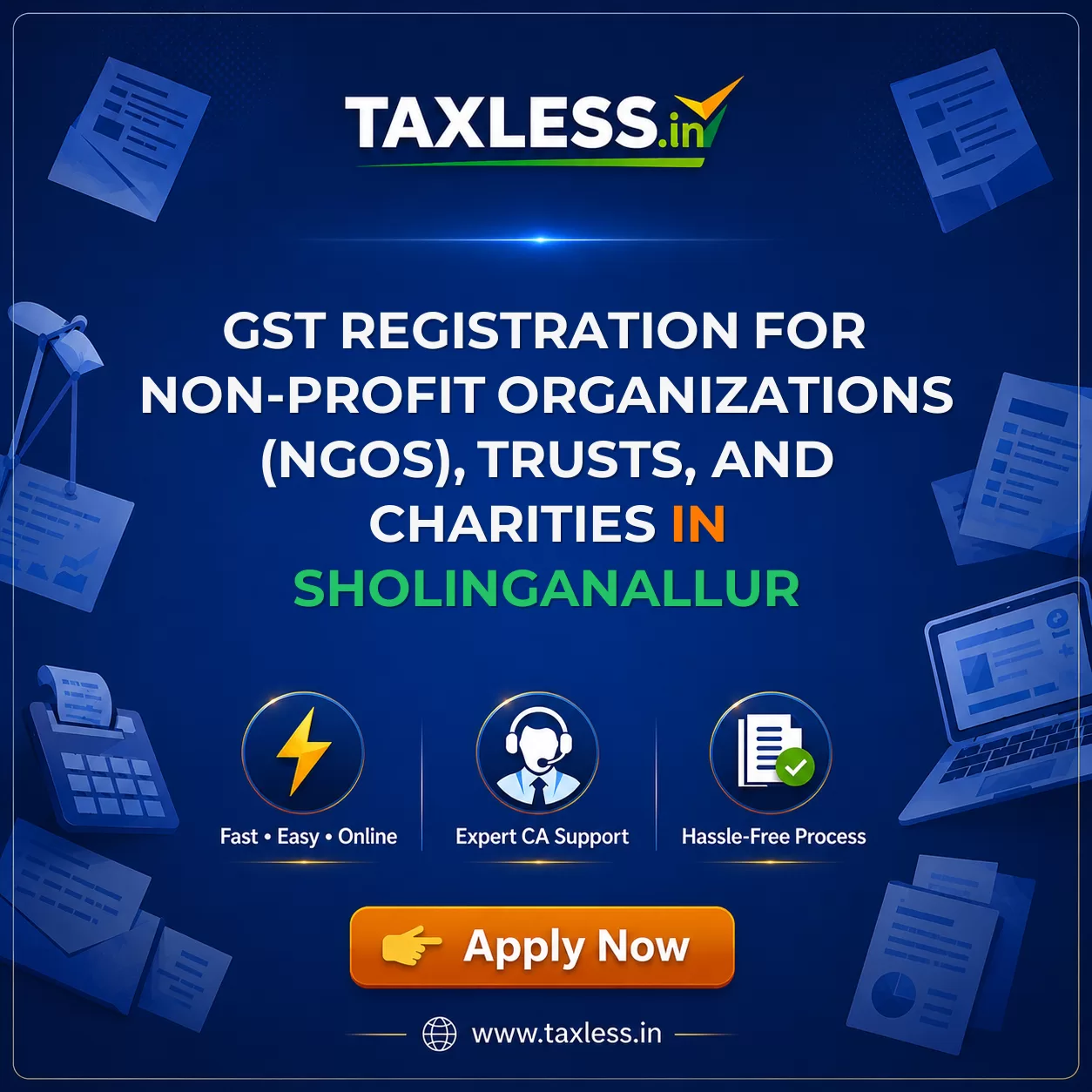 GST Registration for Non-Profit Organizations (NGOs), Trusts, and Charities in Sholinganallur