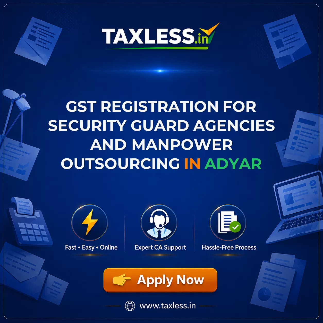 GST Registration for Security Guard Agencies and Manpower Outsourcing in Adyar