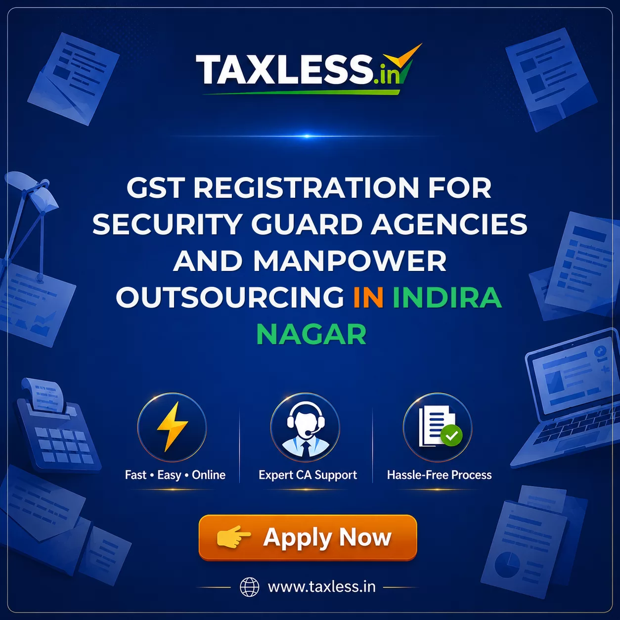 GST Registration for Security Guard Agencies and Manpower Outsourcing in Indira Nagar