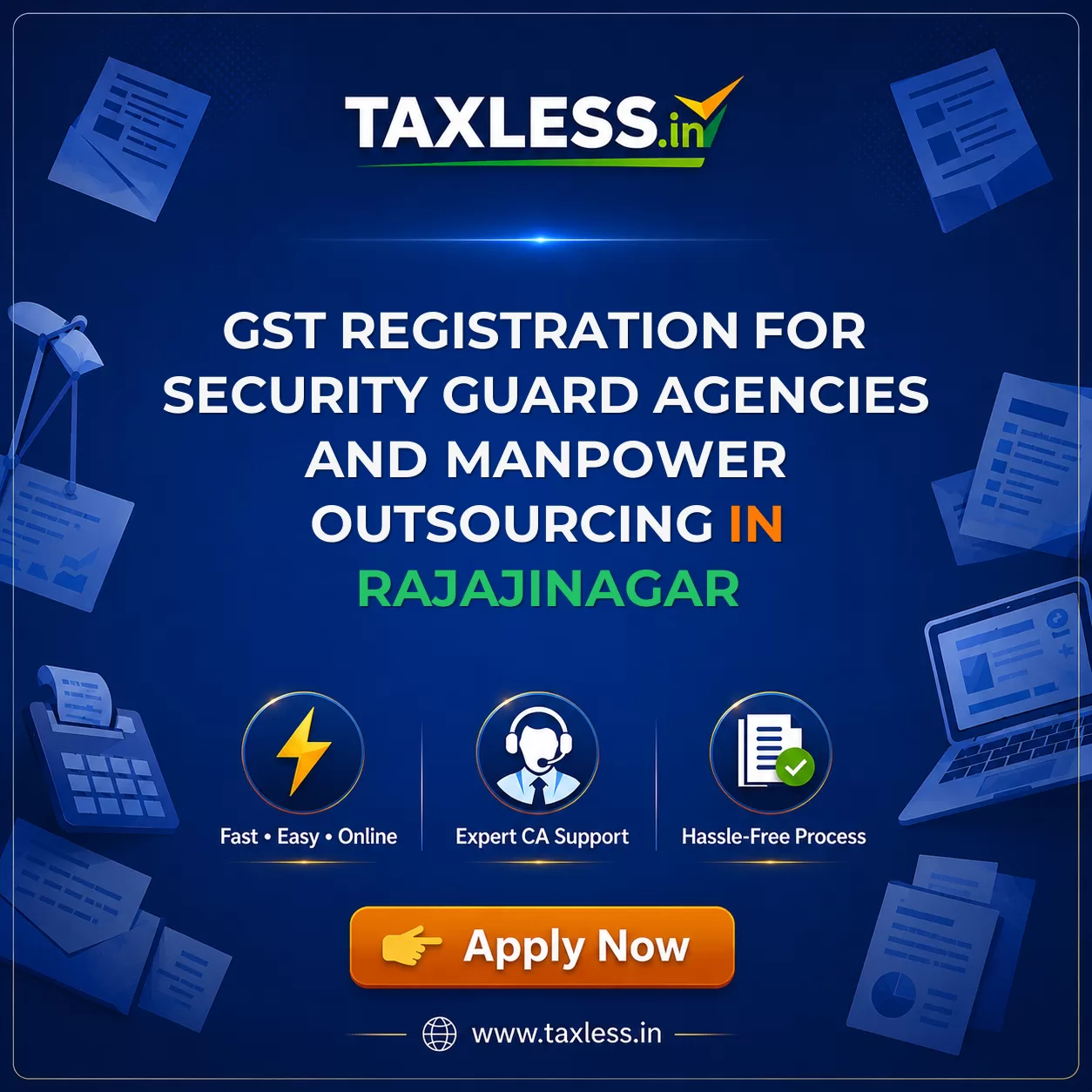 GST Registration for Security Guard Agencies and Manpower Outsourcing in Rajajinagar