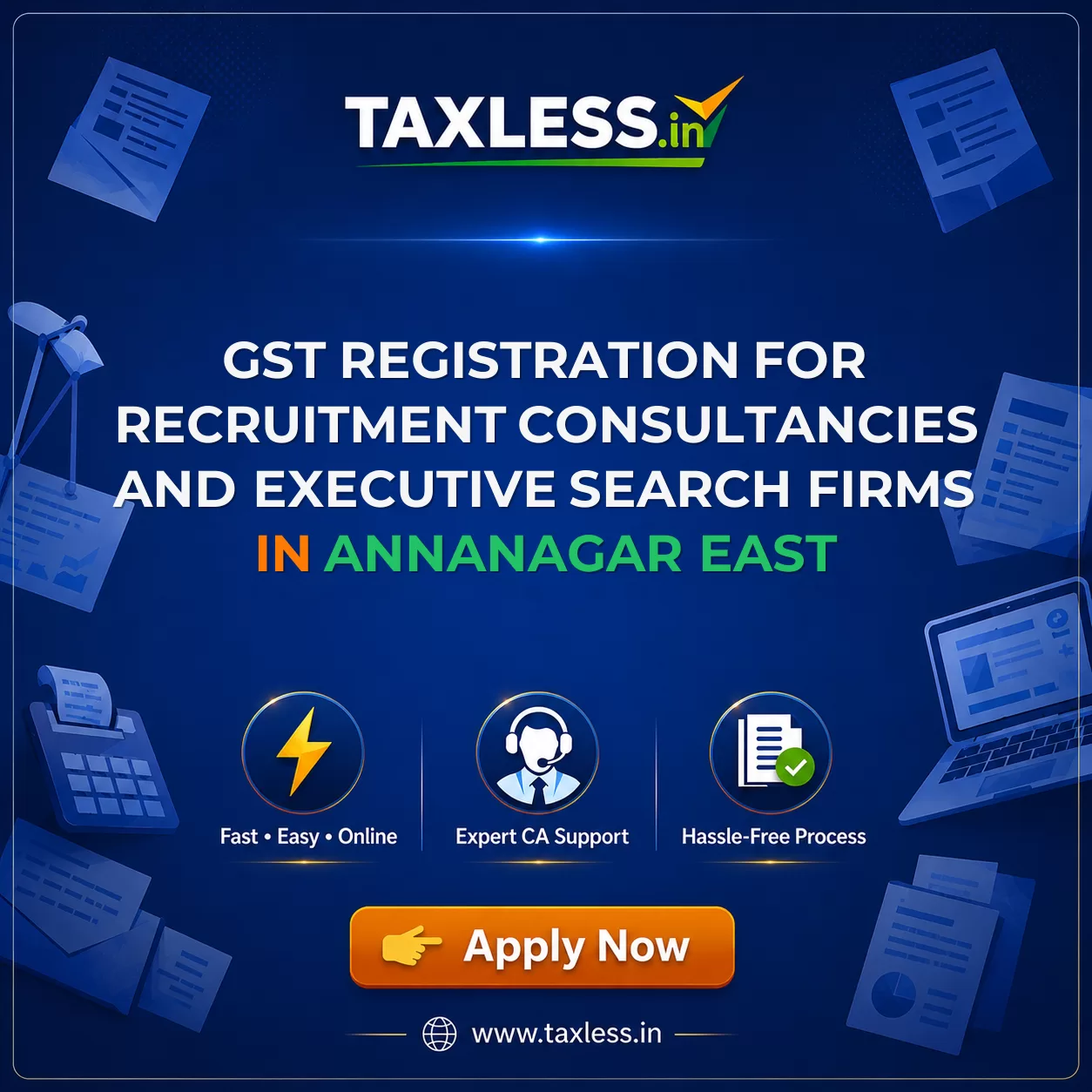 GST Registration for Recruitment Consultancies and Executive Search Firms in Annanagar East