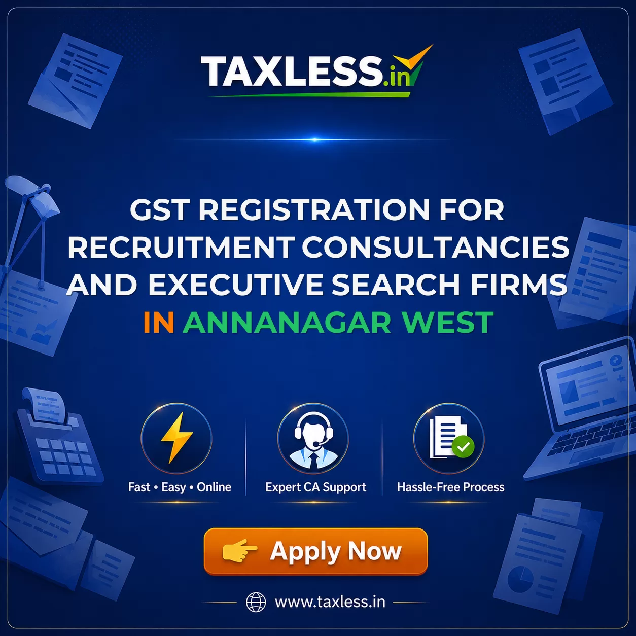 GST Registration for Recruitment Consultancies and Executive Search Firms in Annanagar West