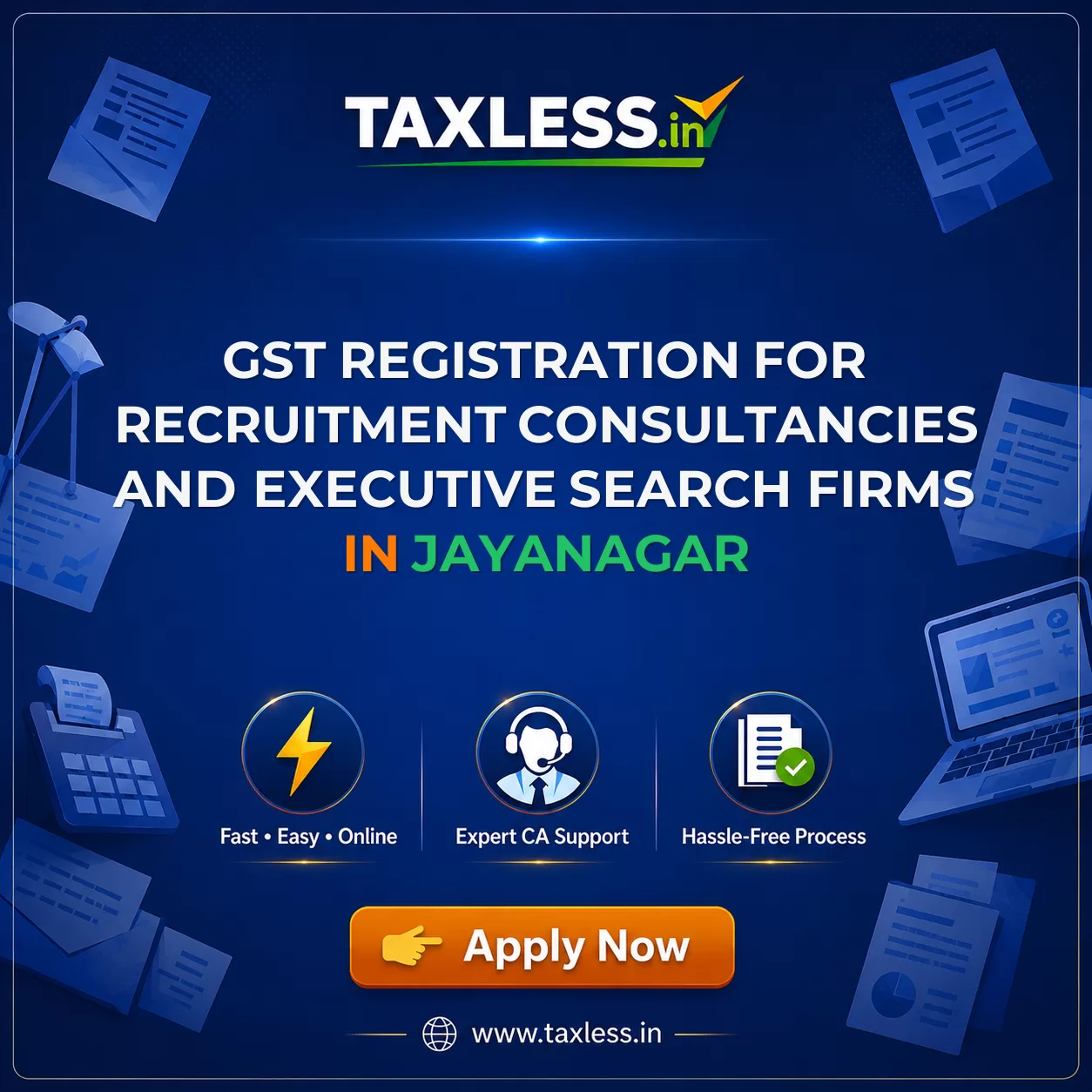 GST Registration for Recruitment Consultancies and Executive Search Firms in Jayanagar