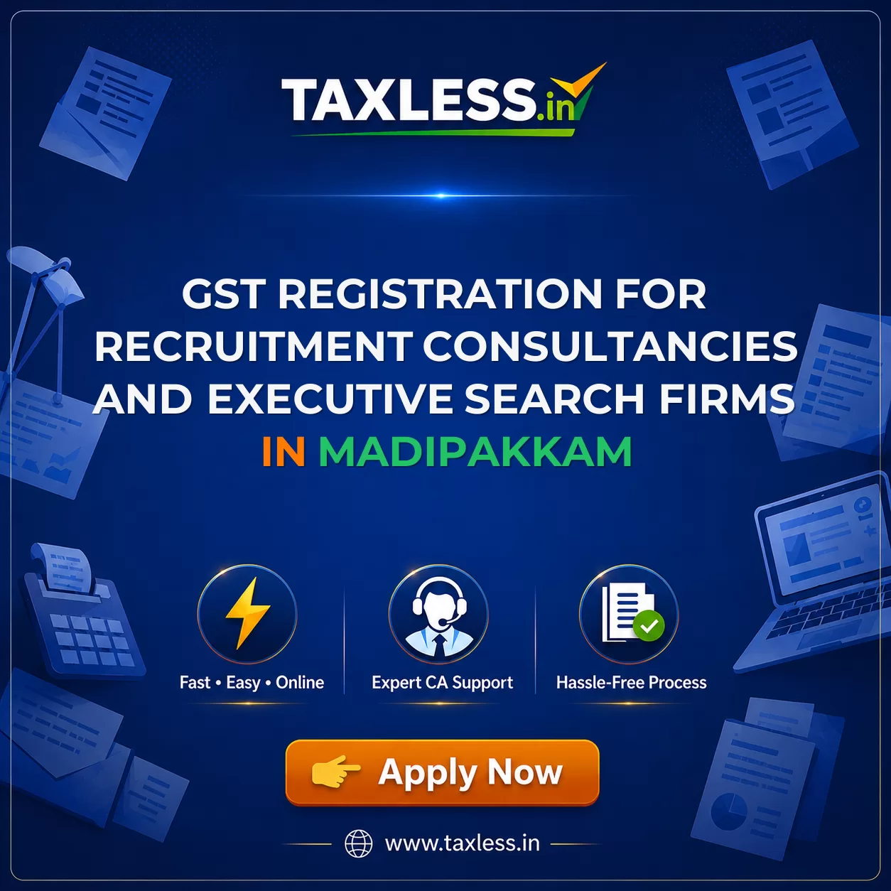GST Registration for Recruitment Consultancies and Executive Search Firms in Madipakkam