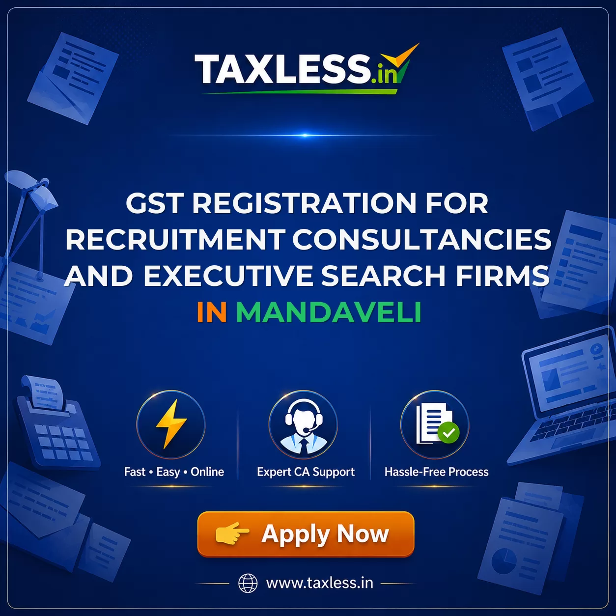 GST Registration for Recruitment Consultancies and Executive Search Firms in Mandaveli