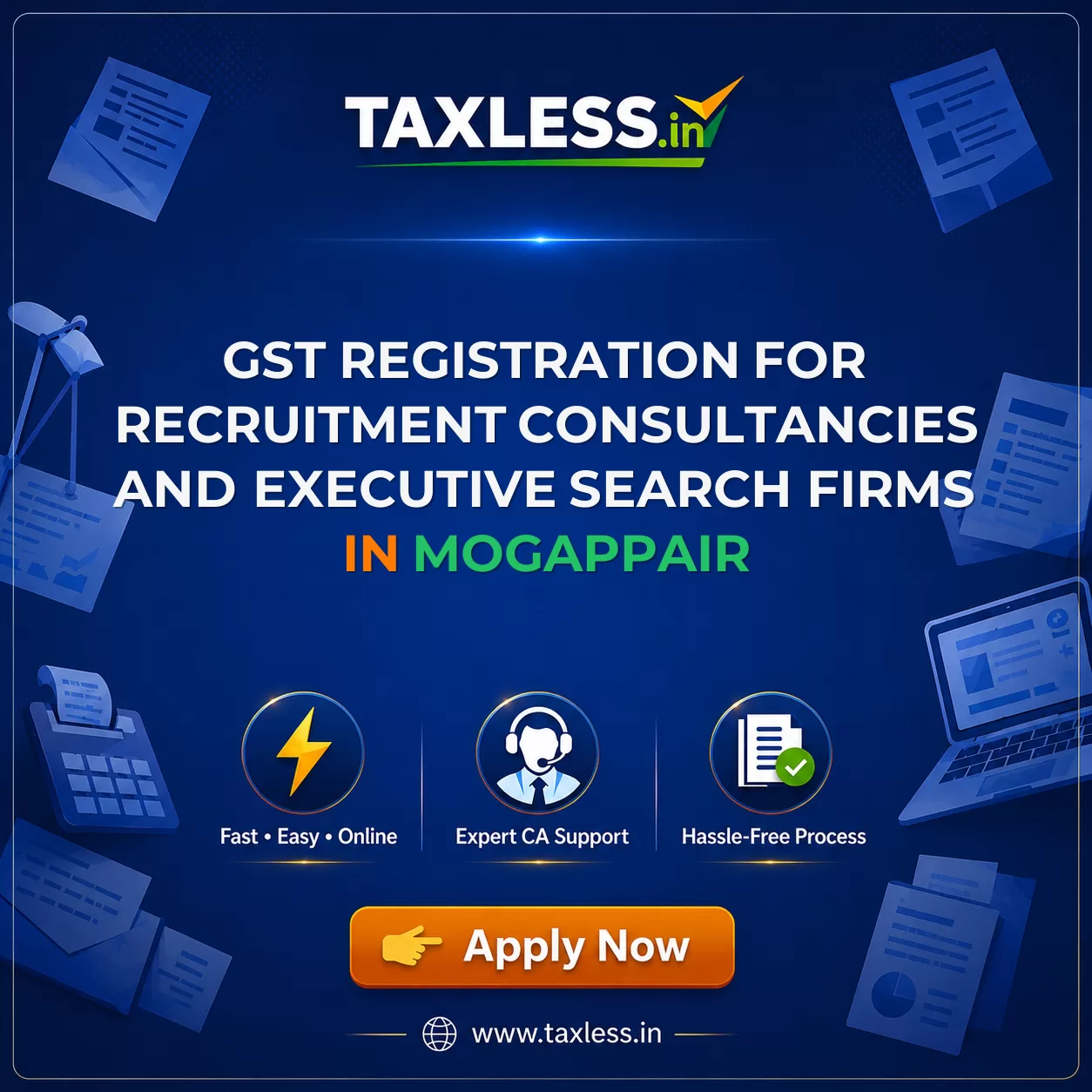 GST Registration for Recruitment Consultancies and Executive Search Firms in Mogappair