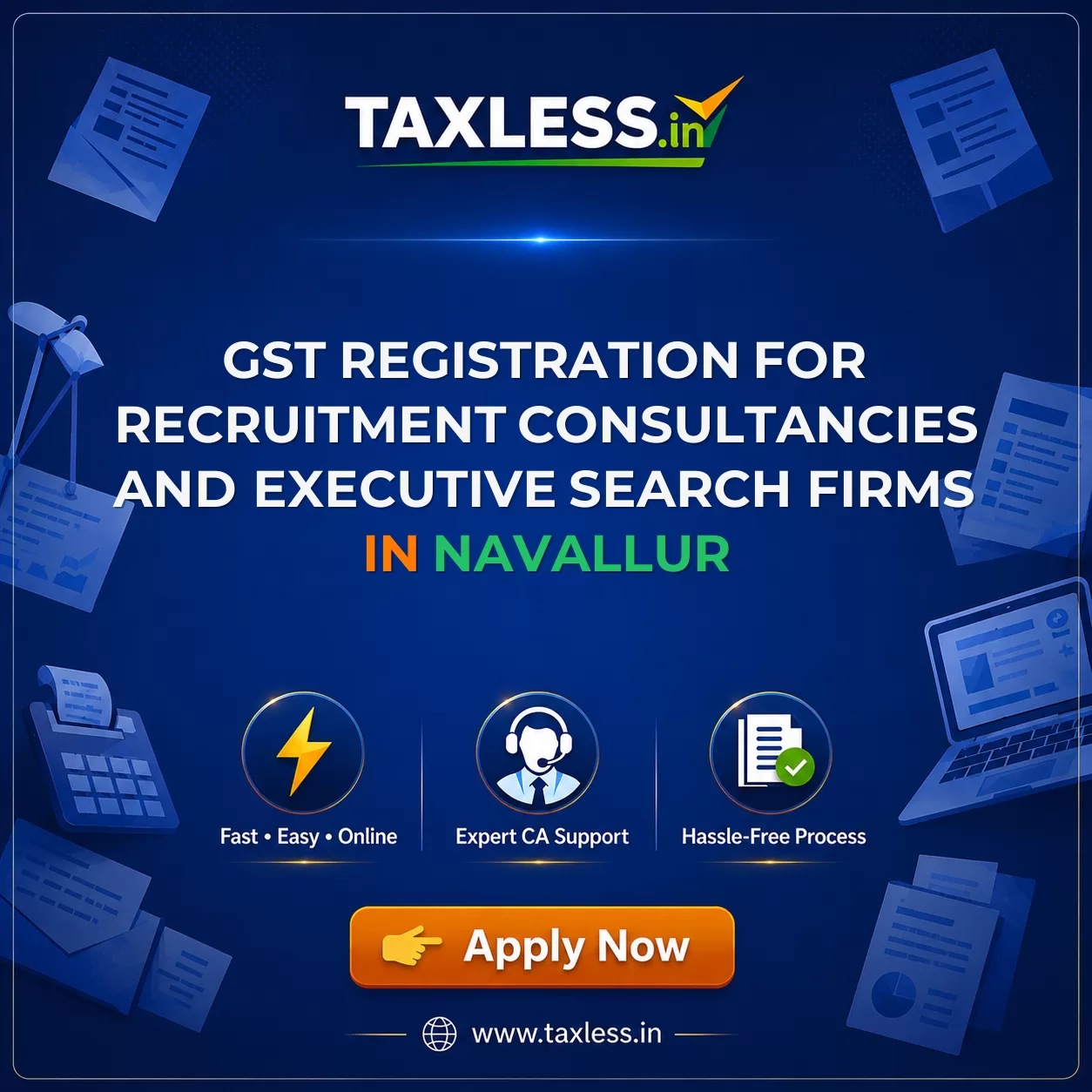 GST Registration for Recruitment Consultancies and Executive Search Firms in Navallur