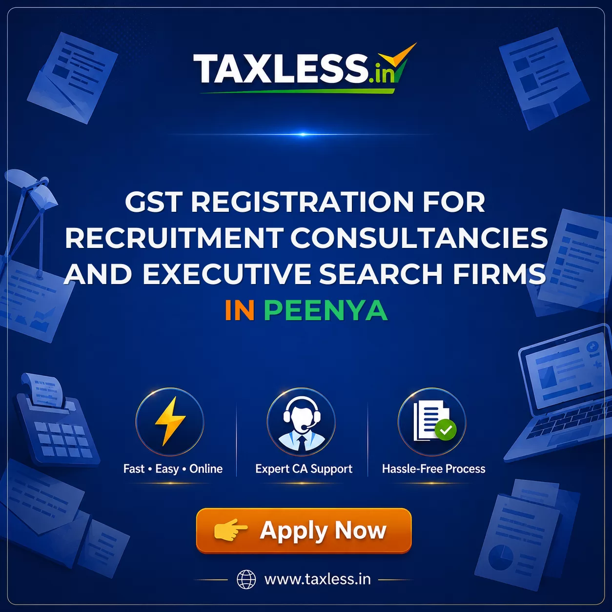 GST Registration for Recruitment Consultancies and Executive Search Firms in Peenya
