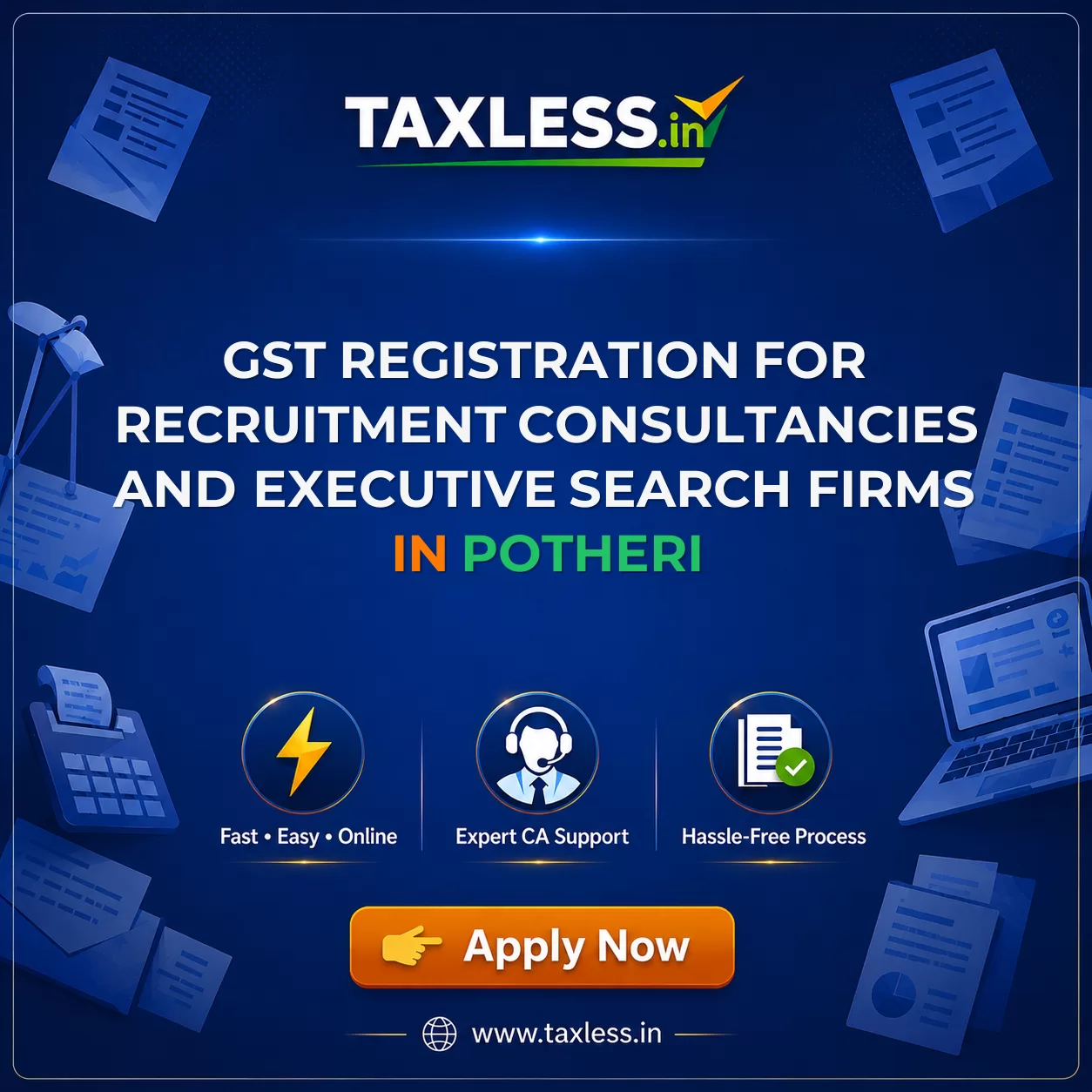 GST Registration for Recruitment Consultancies and Executive Search Firms in Potheri