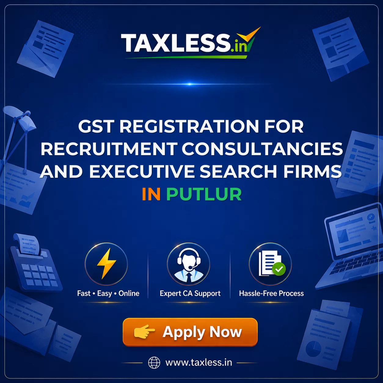 GST Registration for Recruitment Consultancies and Executive Search Firms in Putlur