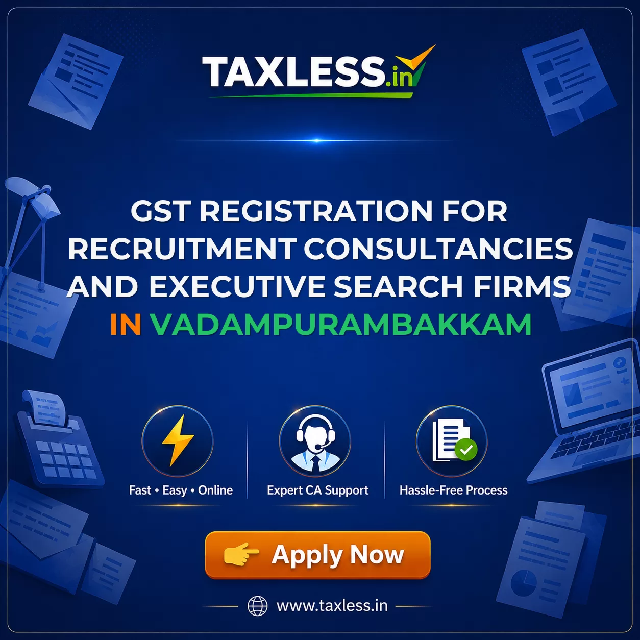 GST Registration for Recruitment Consultancies and Executive Search Firms in Vadampurambakkam