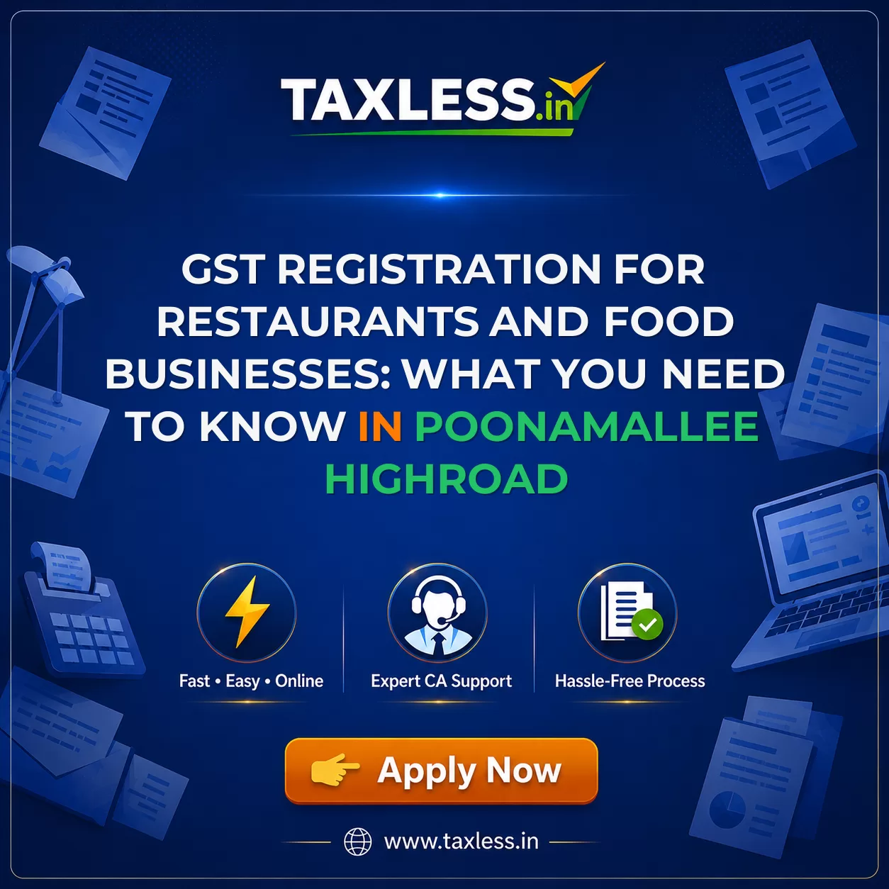 GST Registration for Restaurants and Food Businesses: What You Need to Know in Poonamallee Highroad