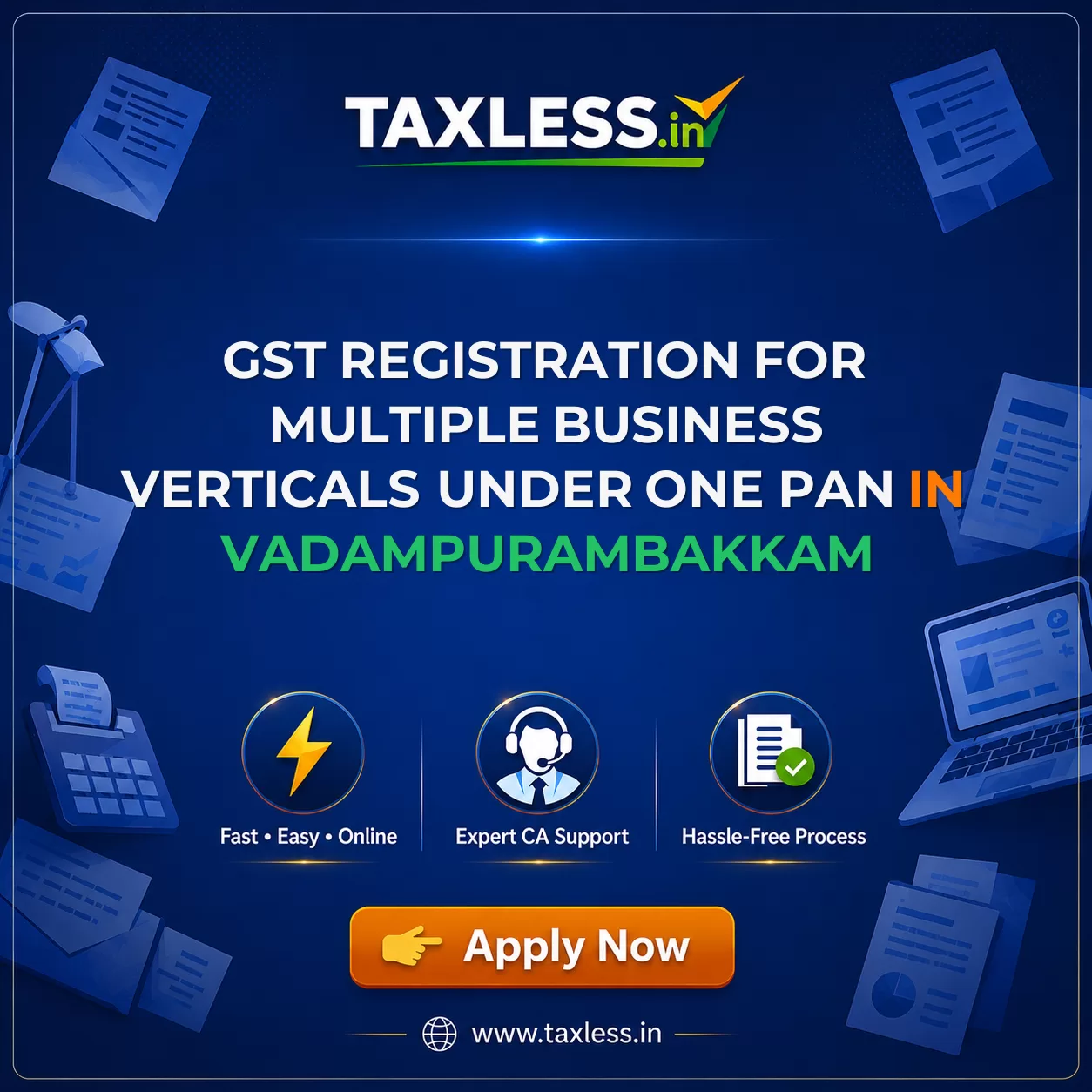 GST Registration for Multiple Business Verticals Under One PAN in Vadampurambakkam