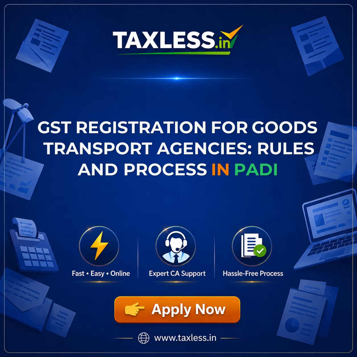 GST Registration for Goods Transport Agencies: Rules and Process in Padi