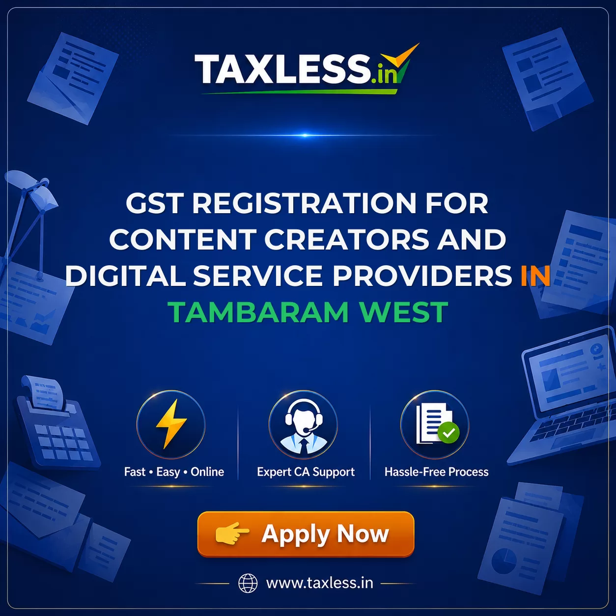 GST Registration for Content Creators and Digital Service Providers in Tambaram West