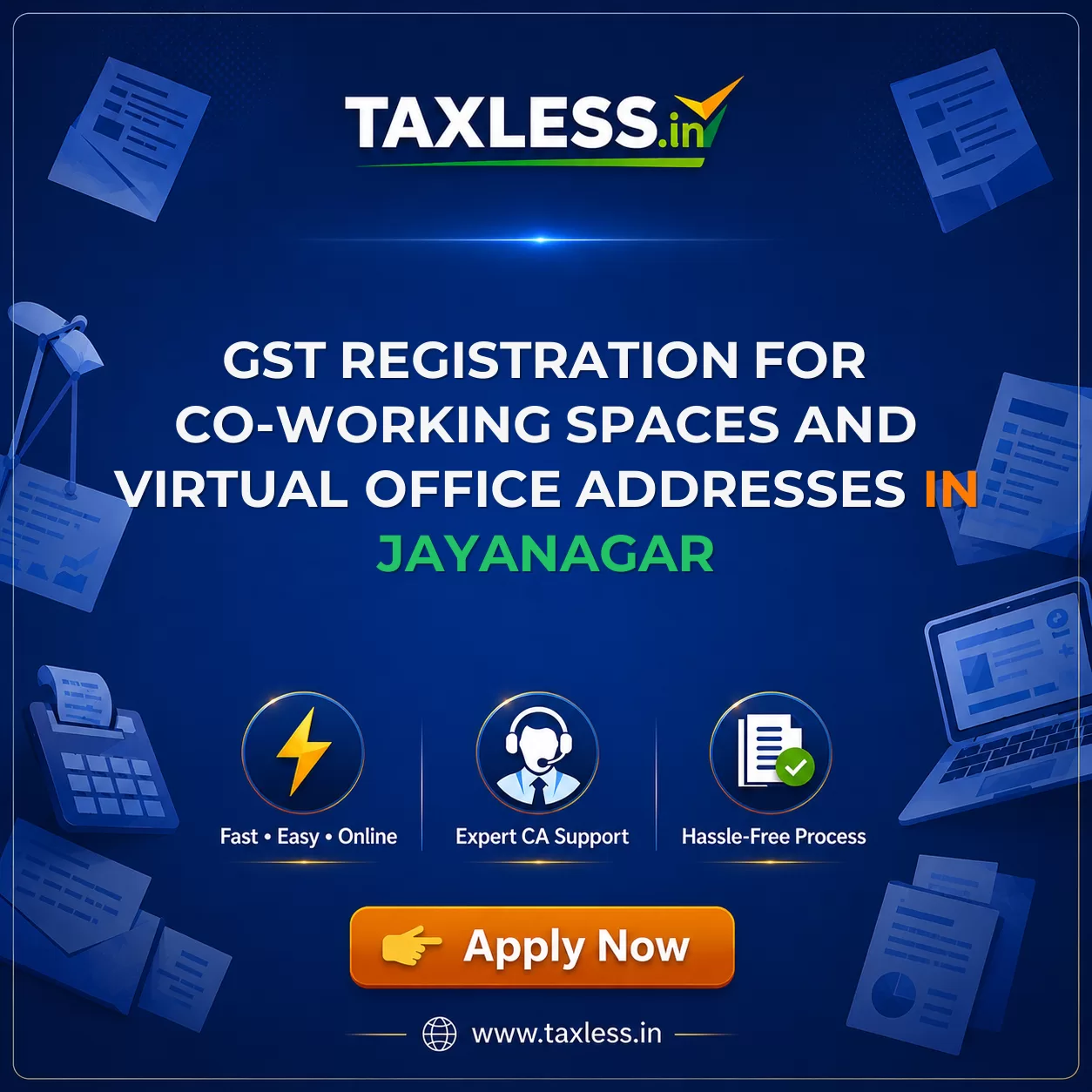 GST Registration for Co-working Spaces and Virtual Office Addresses in Jayanagar