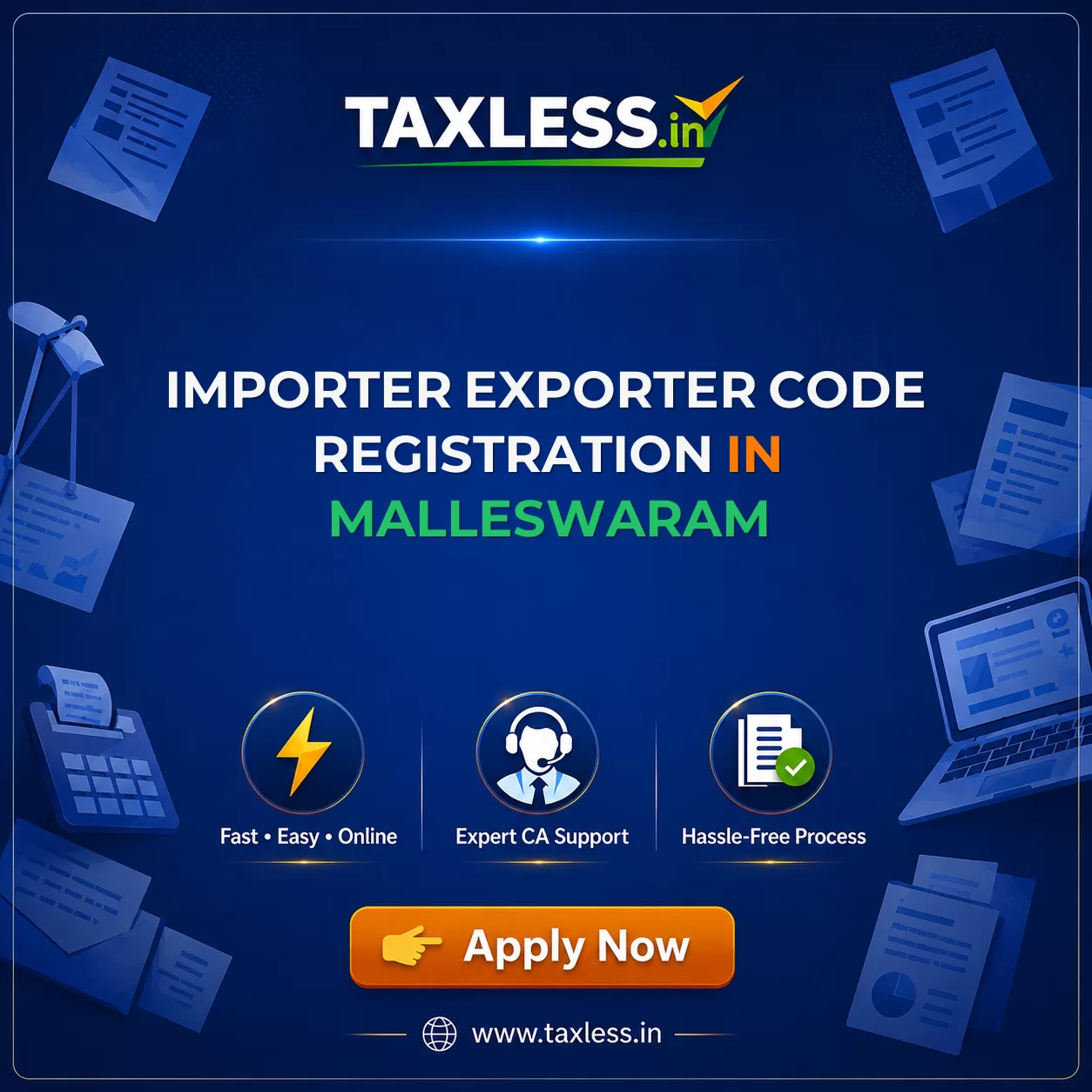 Importer Exporter Code Registration in Malleswaram