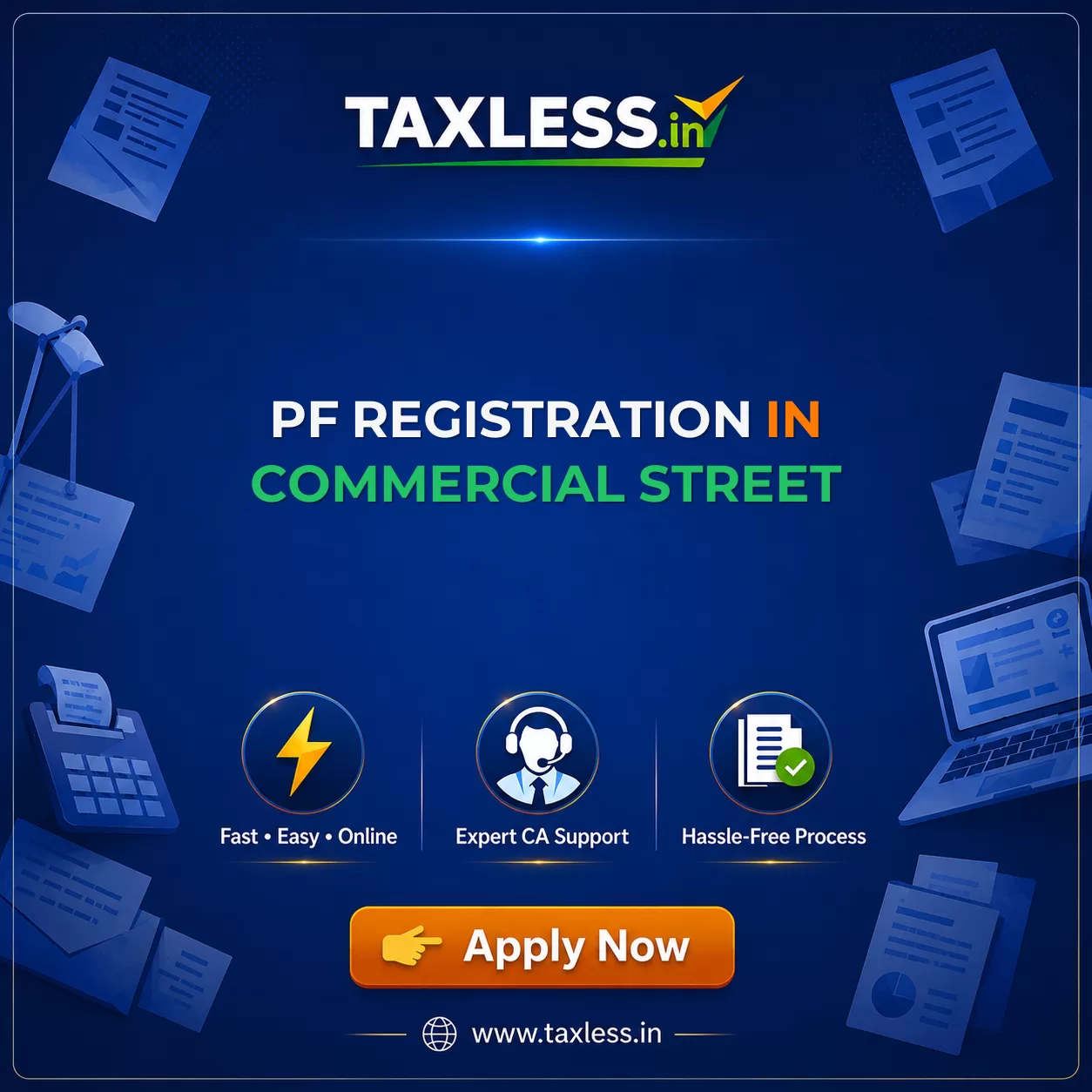 PF Registration in Commercial Street