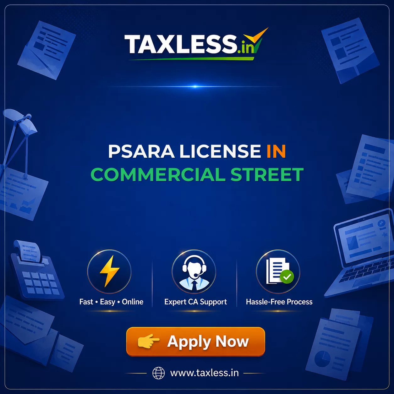 PSARA License in Commercial Street