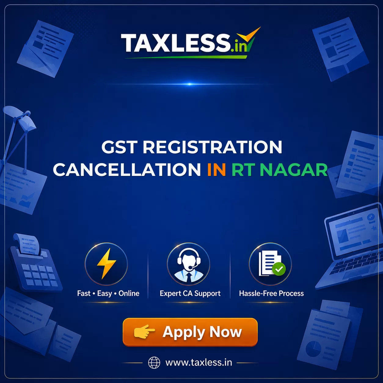 GST Registration Cancellation in Rt Nagar