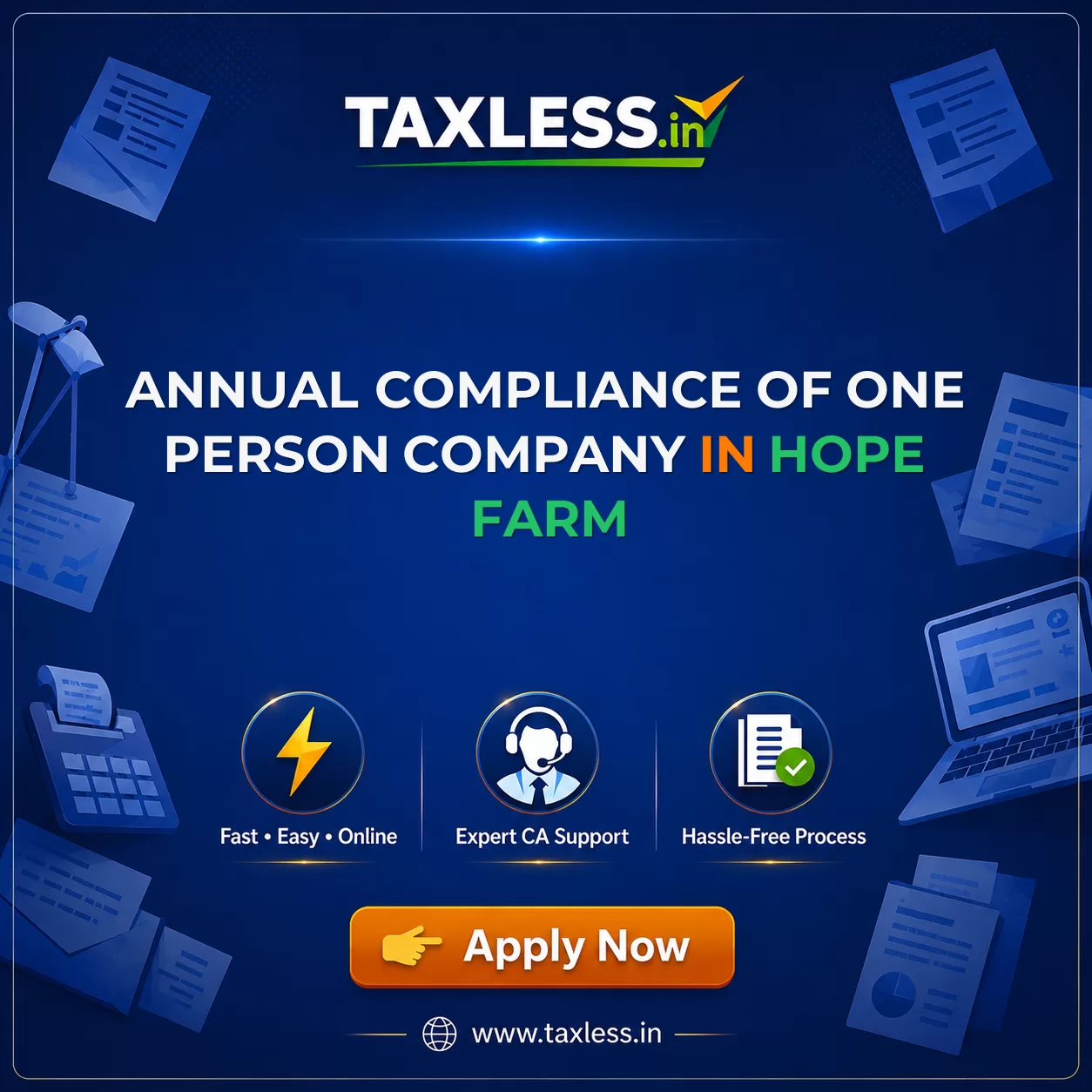 Annual Compliance Of One Person Company in Hope Farm