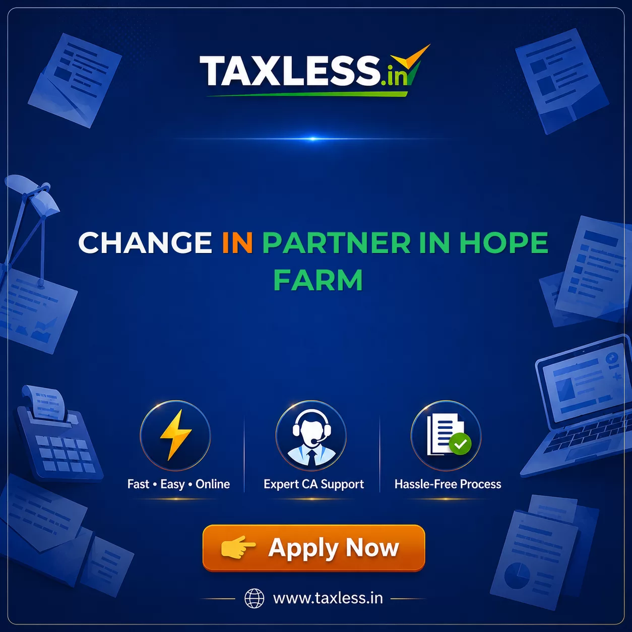 Change In Partner in Hope Farm